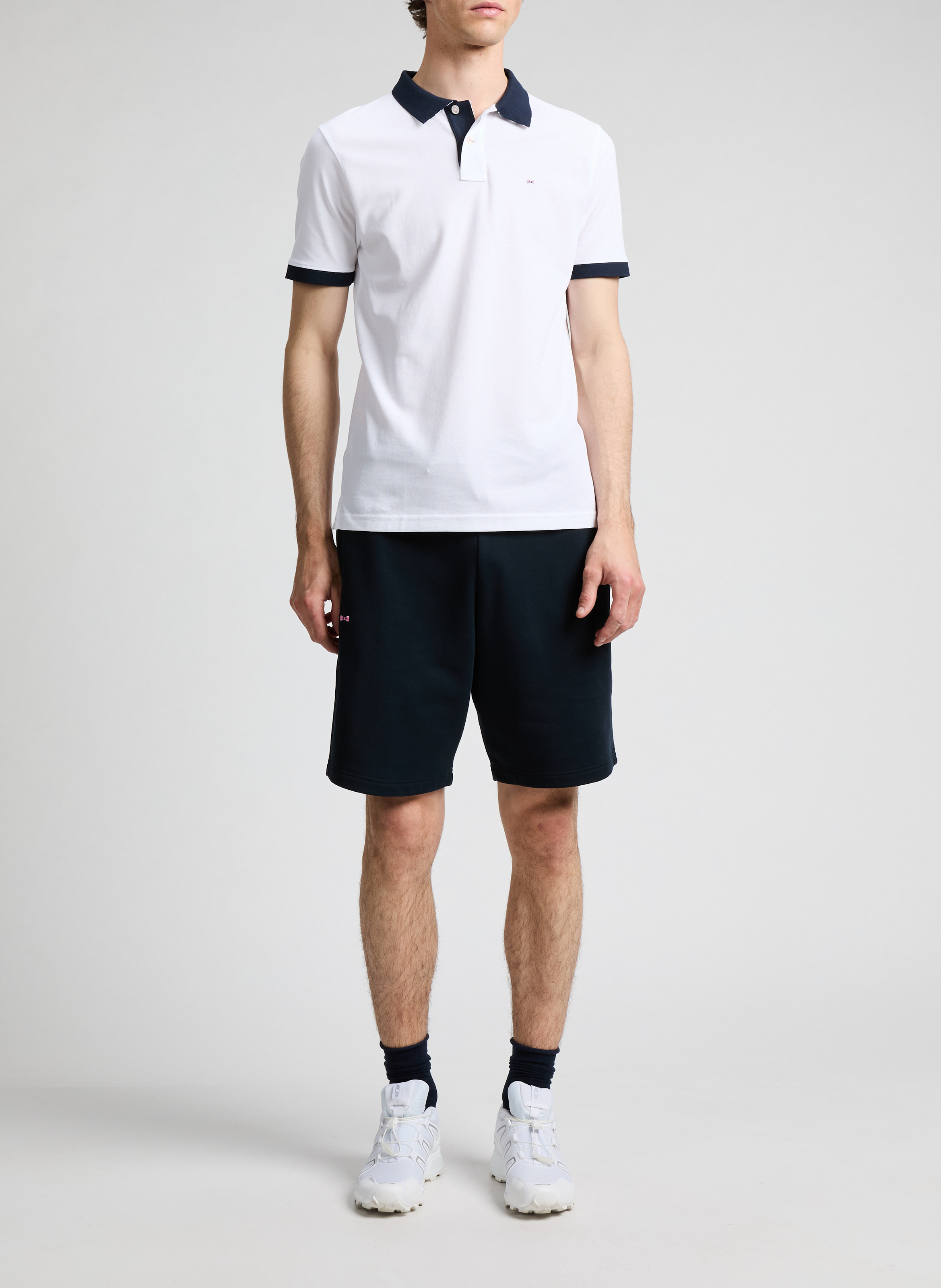 Short sleeve cotton polo shirt EDEN PARK White