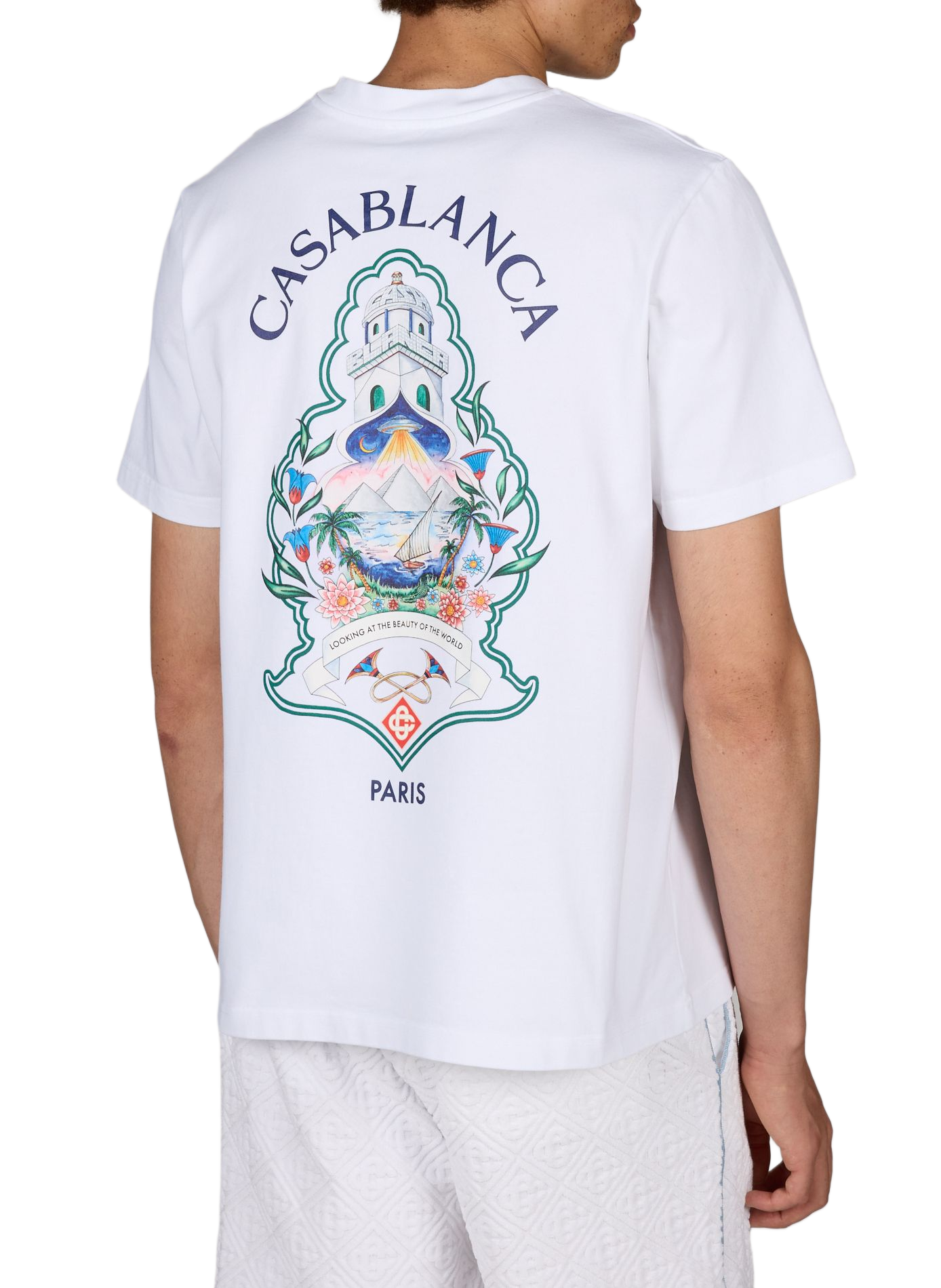 T-shirt Hotel Emblem en coton CASABLANCA PARIS Multicolore
