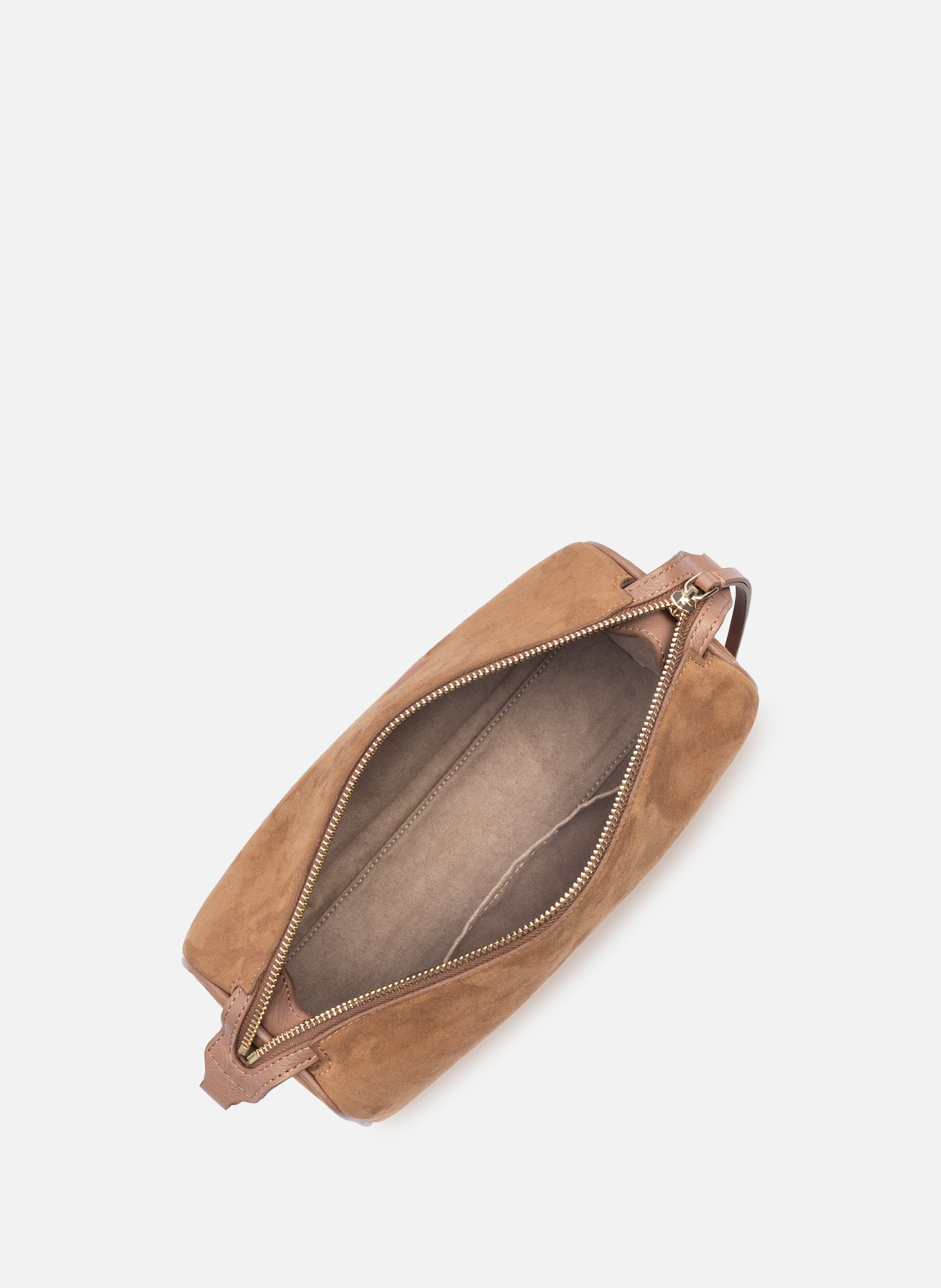 Sac rectangle - suède LANCASTER Marron