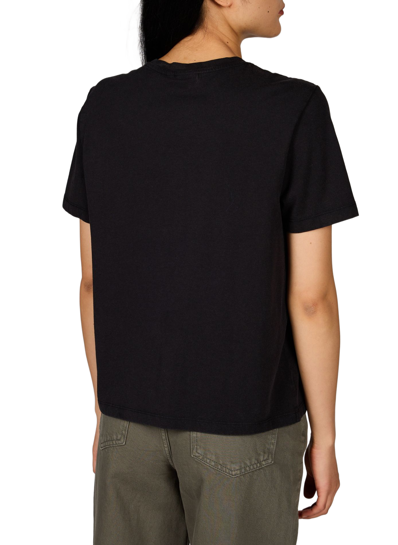 Gerader Baumwoll-T-Shirt VILA Schwarz