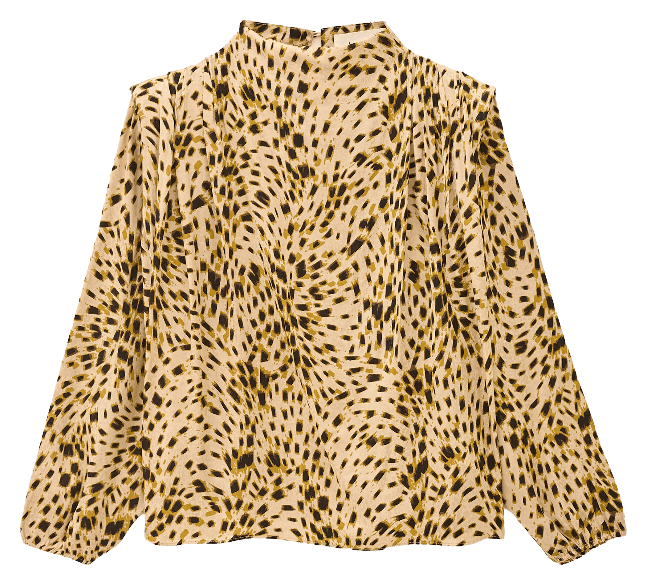 Blouse imprimée à col montant hope BA&SH Beige