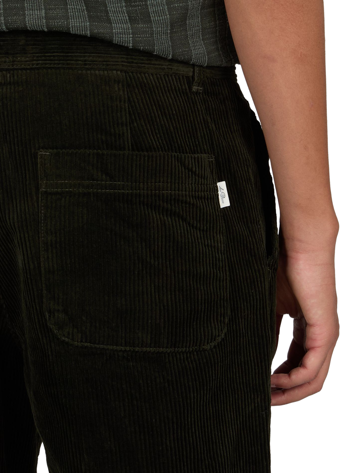 Corduroy cotton jeans LES DEUX Green