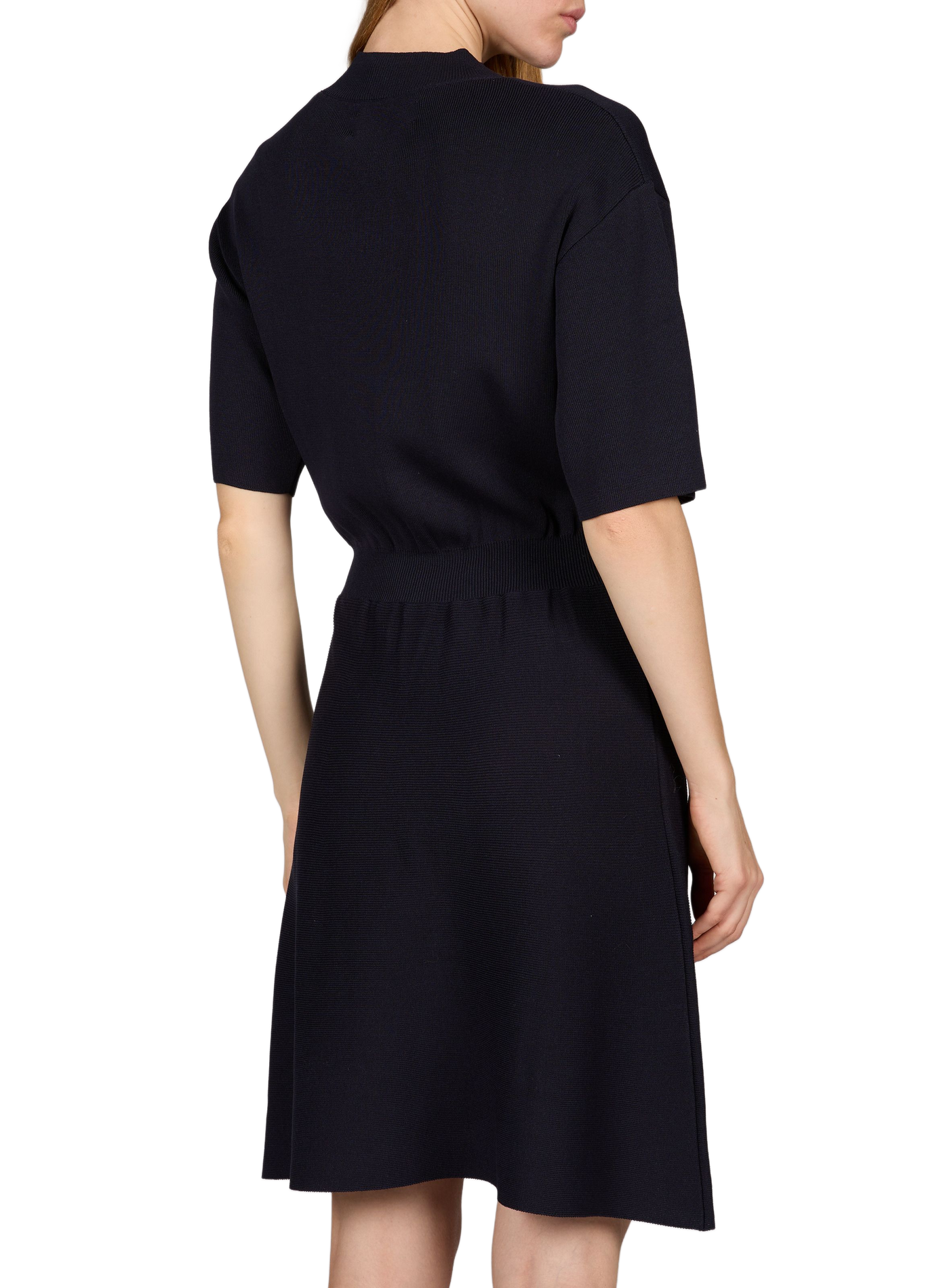 Flared knit short dress SAMSOE SAMSOE Black