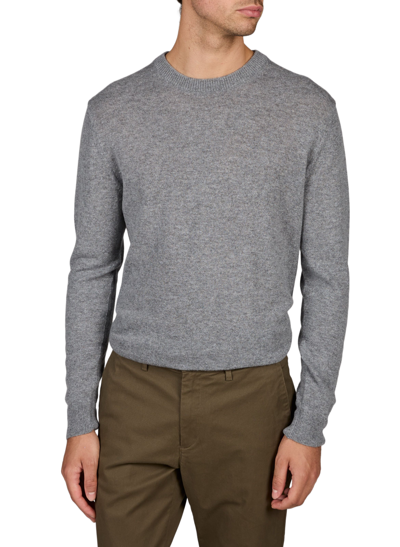 Cashmere round-neck jumper AU PRINTEMPS PARIS Grey