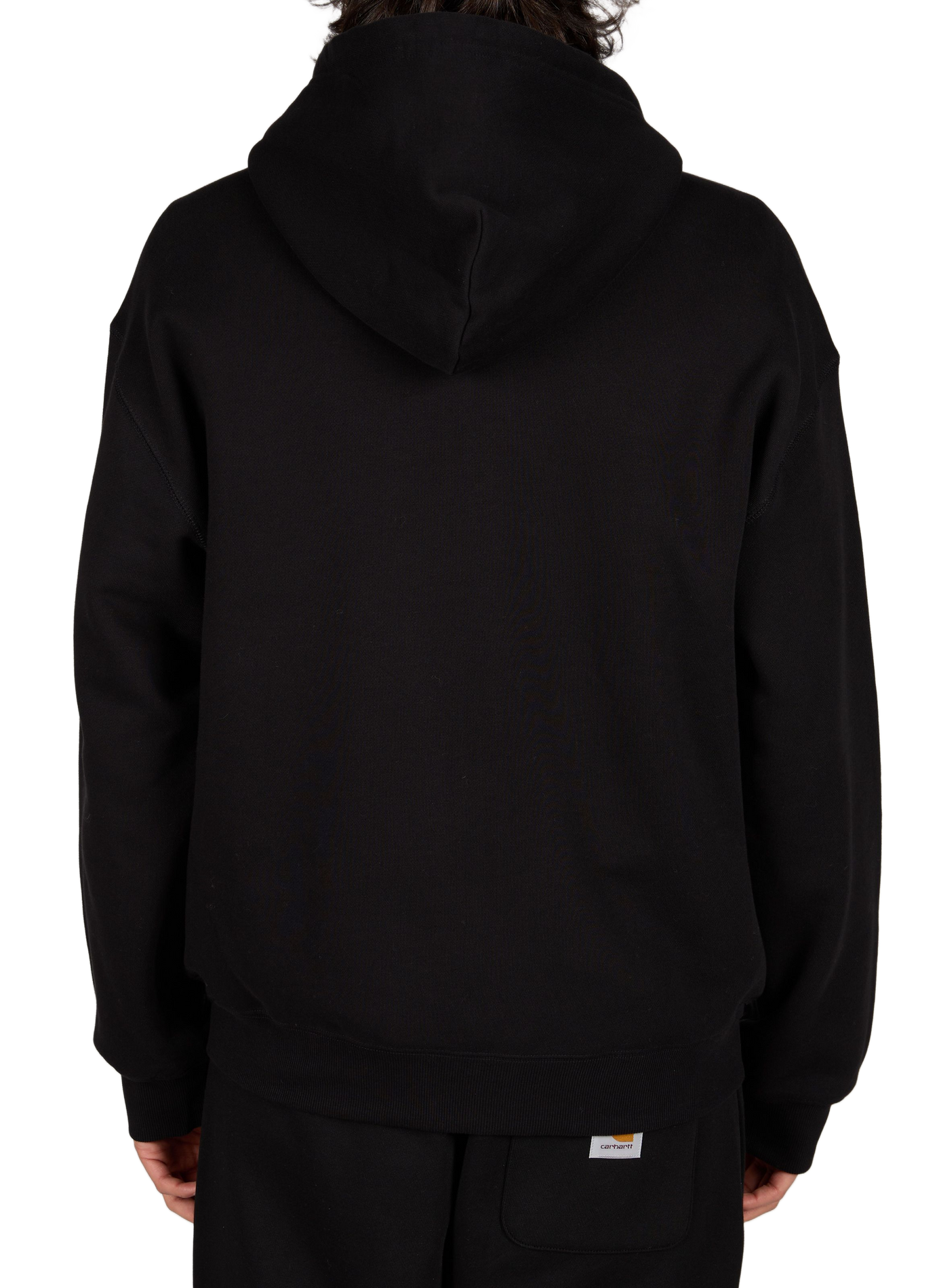 Zippered hoodie with hooded WIP label sweat jacket CARHARTT WIP Black