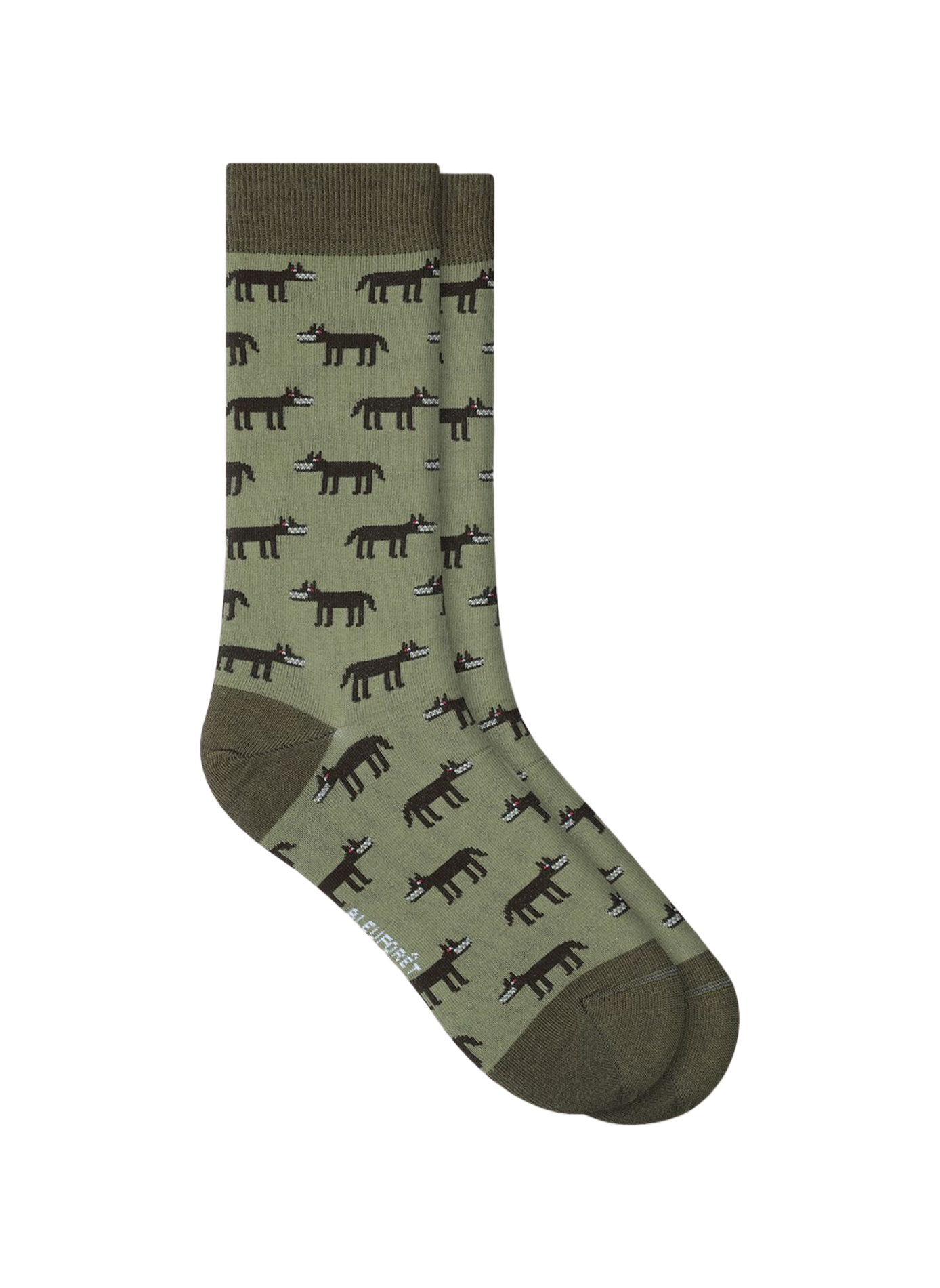 Patterned socks in a cotton blend BLEUFORÊT Khaki