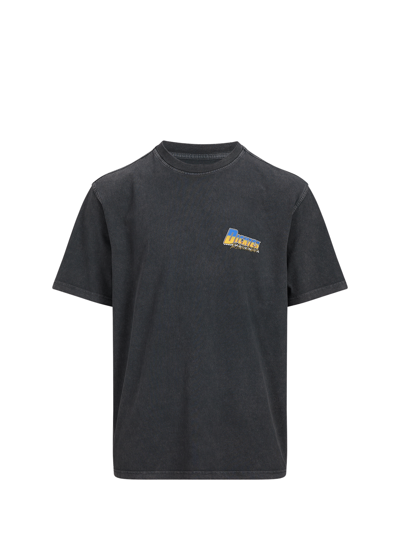 Bedrucktes gerades Baumwoll-T-Shirt DICKIES Schwarz