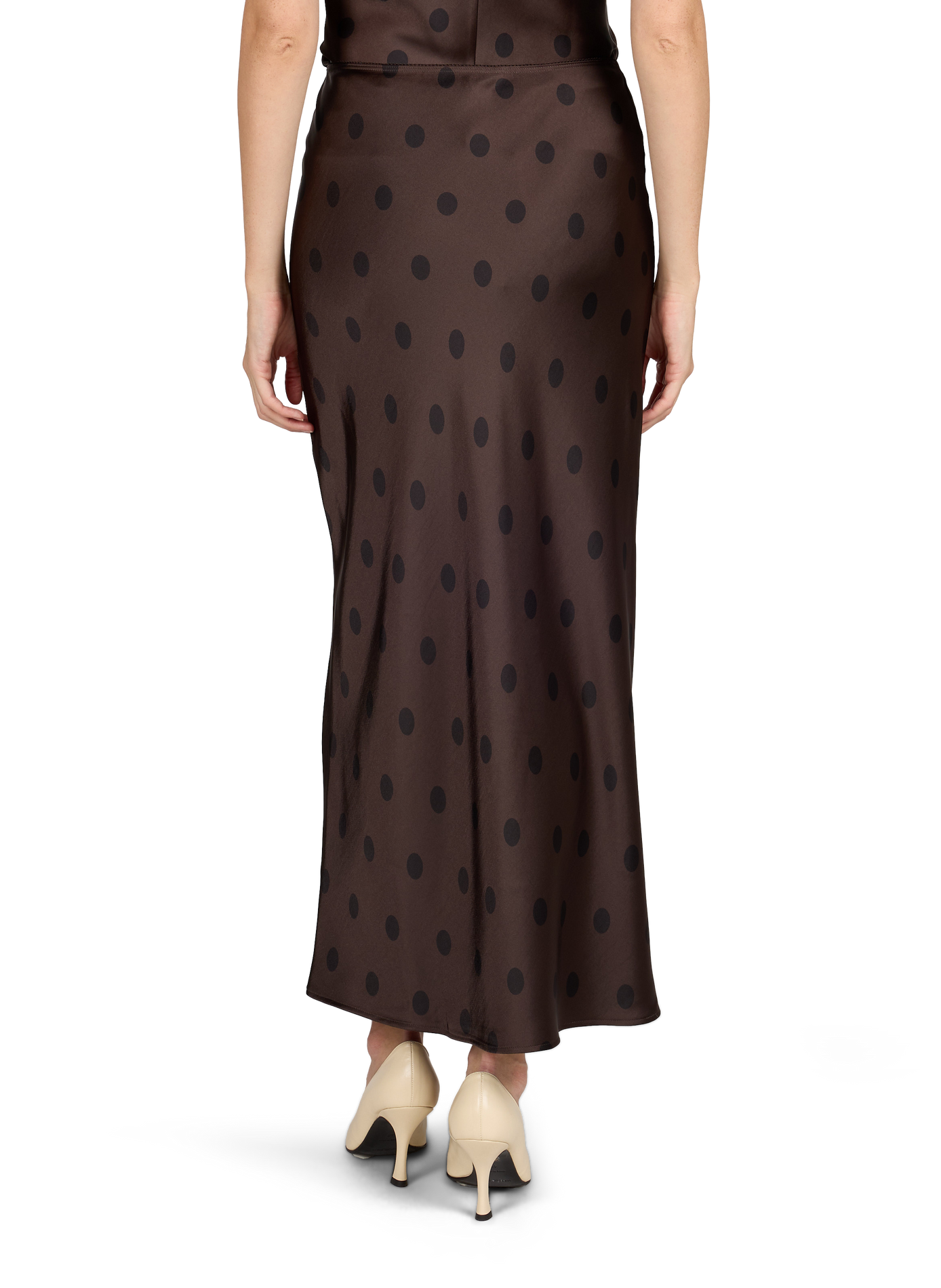 Satin long skirt SAMSOE SAMSOE Brown
