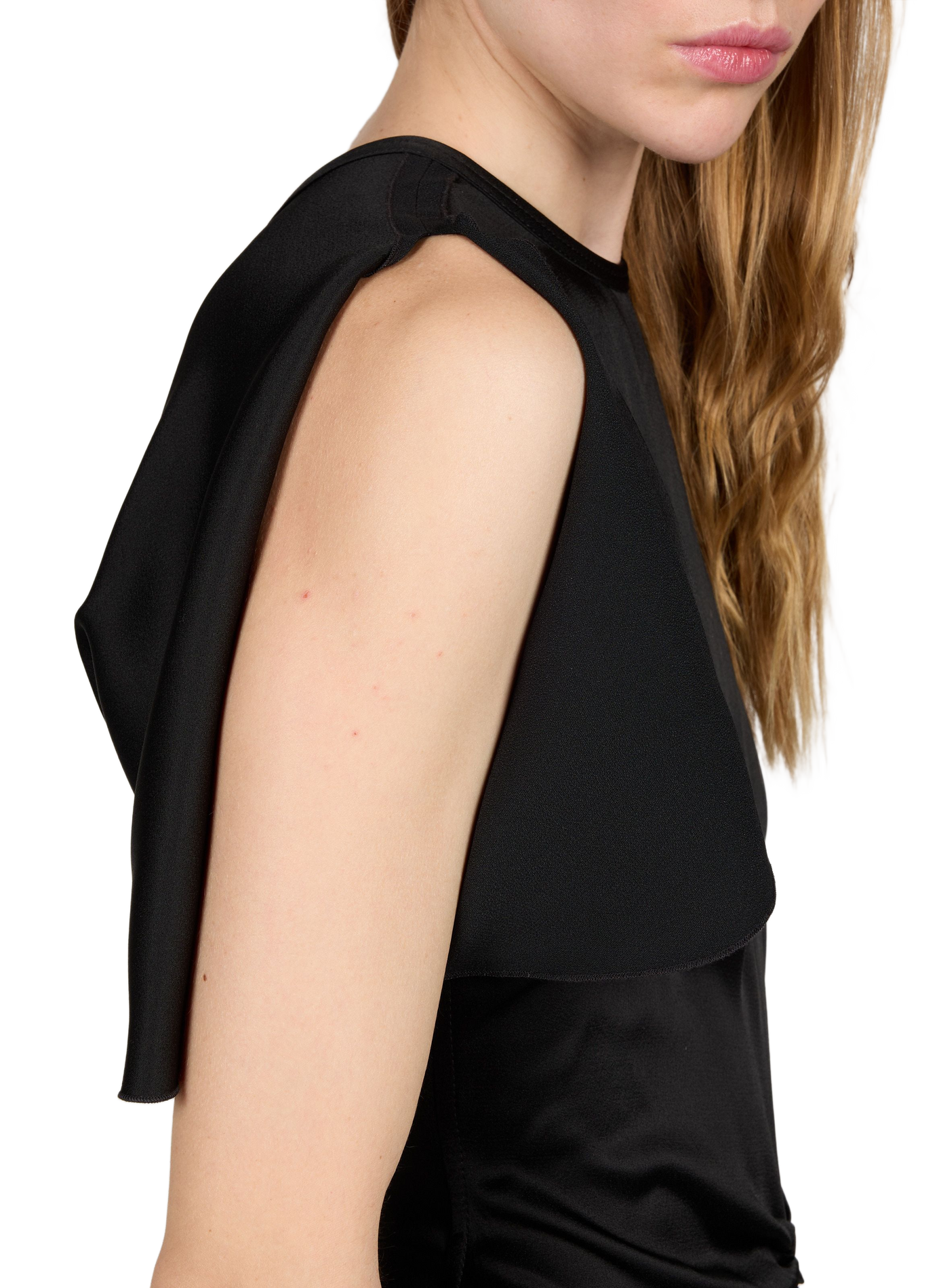 Long dress with draped waist VICTORIA BECKHAM Black