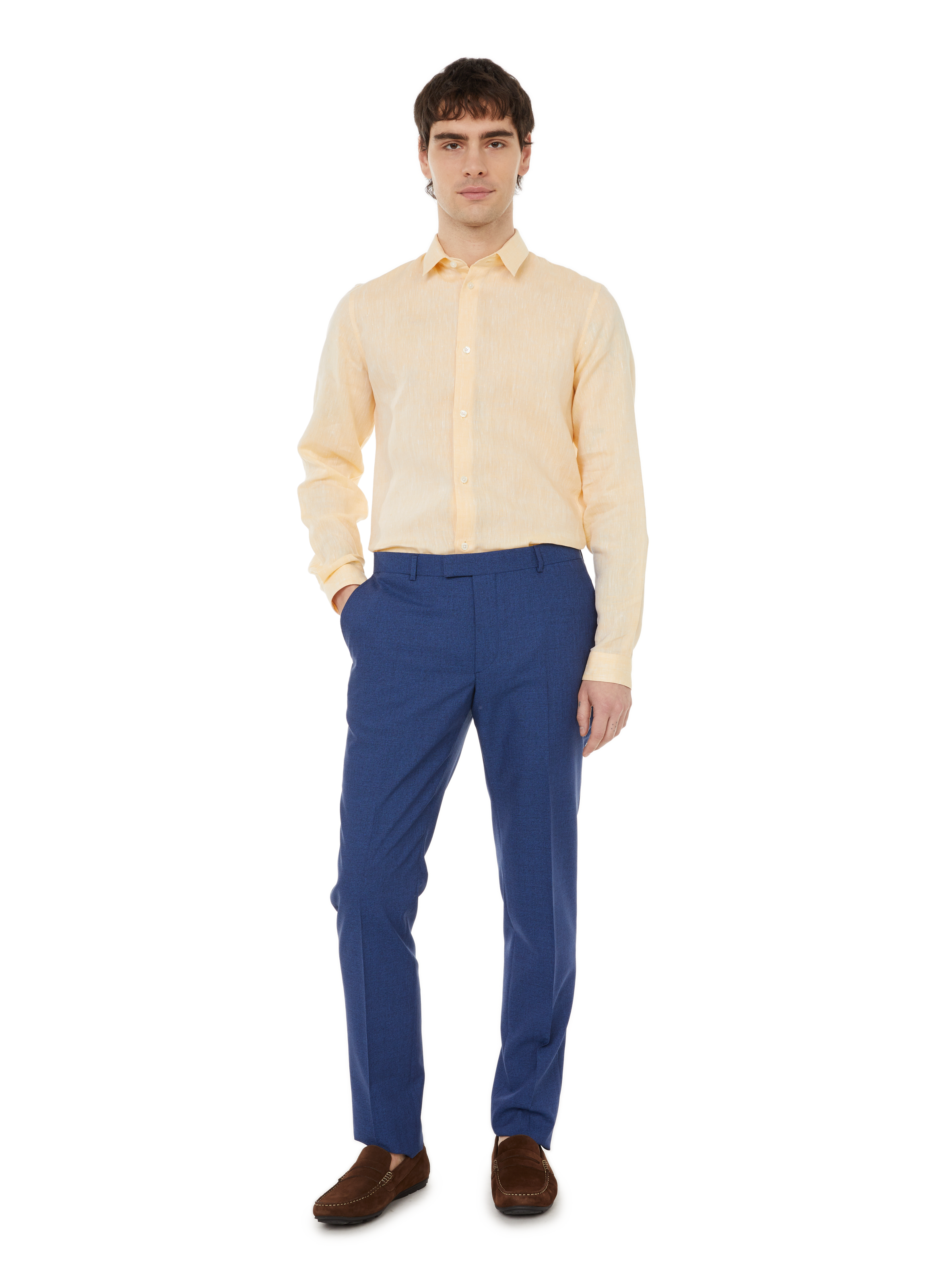 Chemise chinée en lin AU PRINTEMPS PARIS Jaune