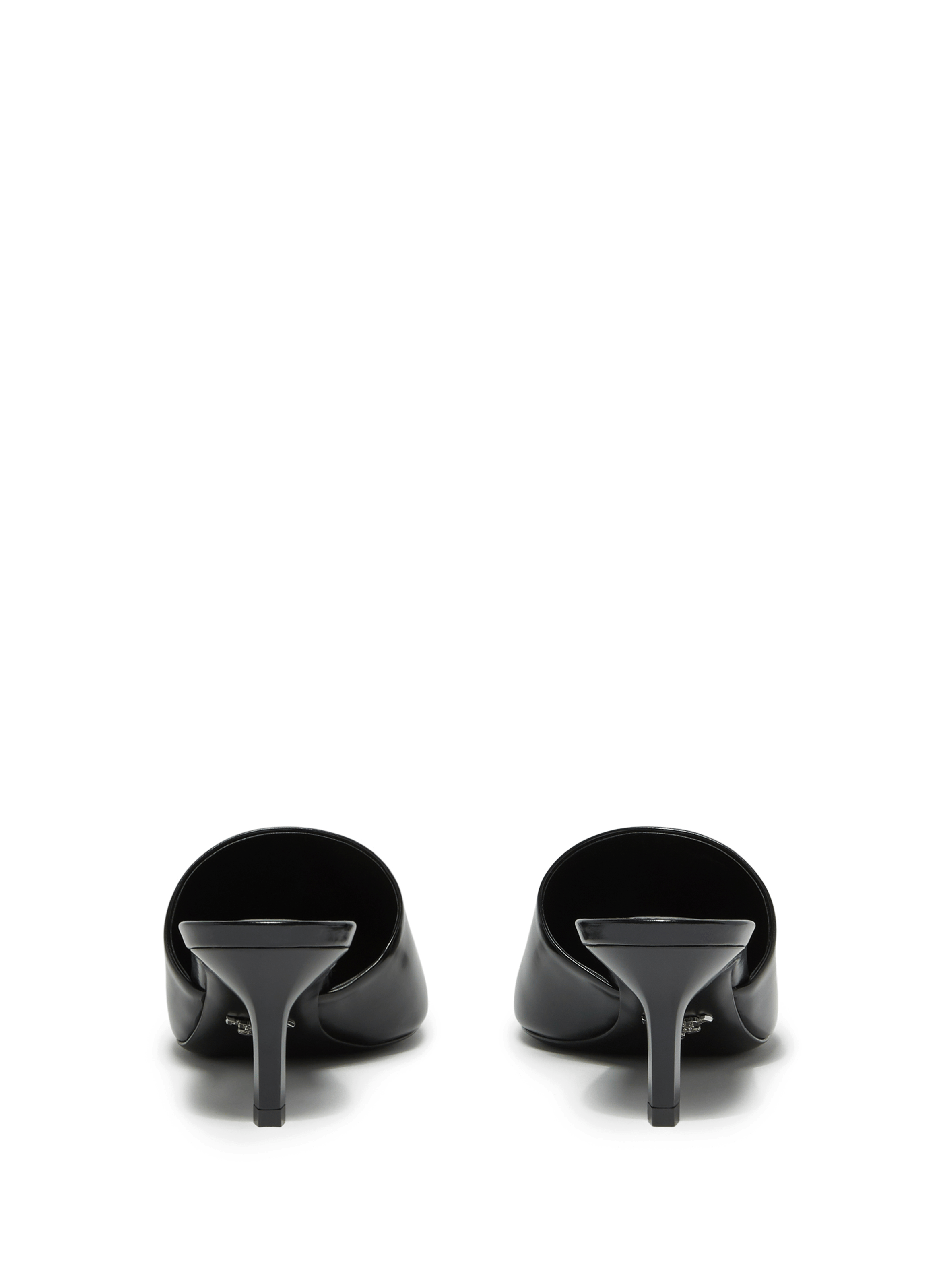 Mule with stiletto heel and pointed toe PRADA Black