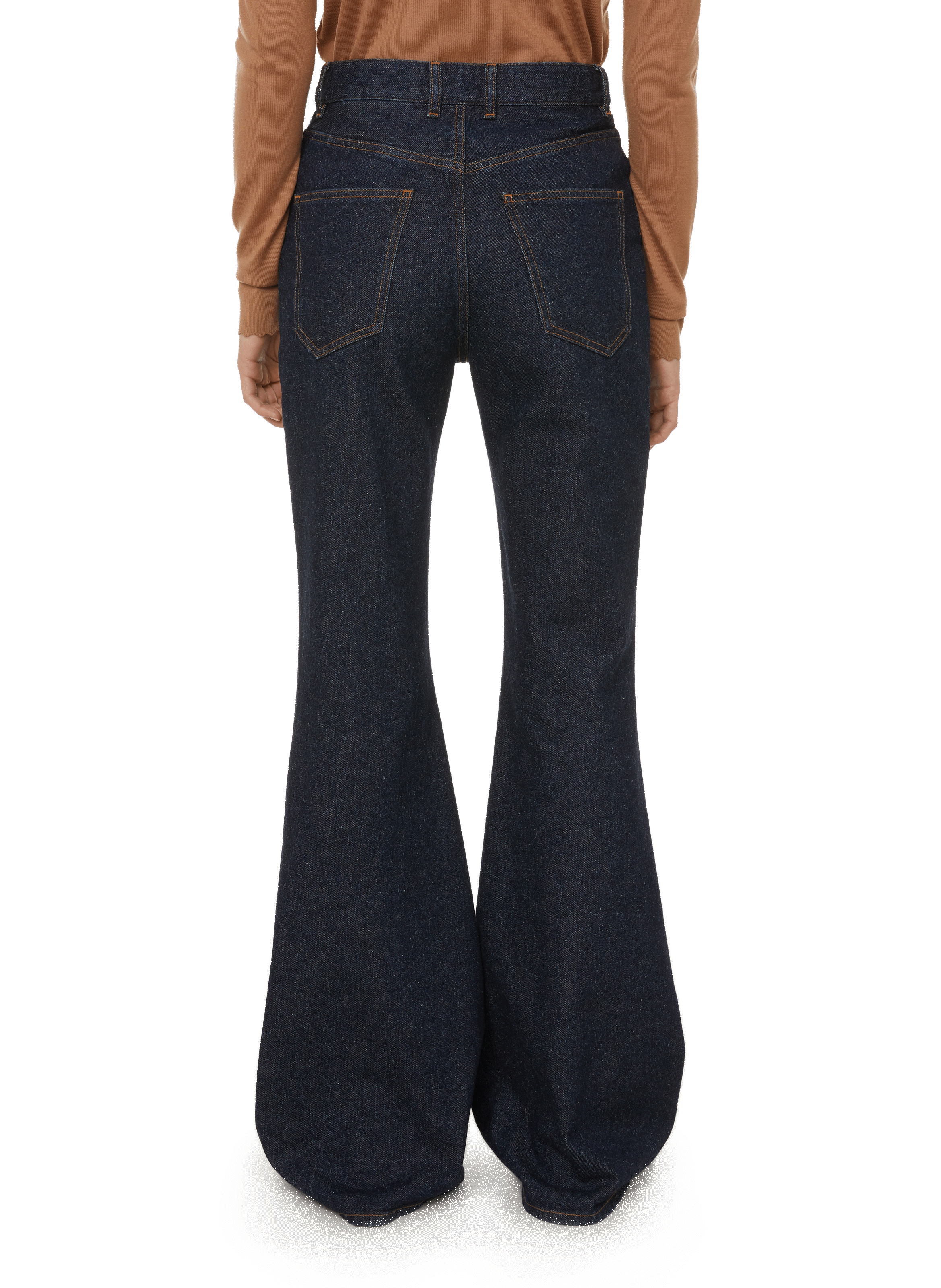 Flared cotton and hemp jeans CHLOÉ Blue