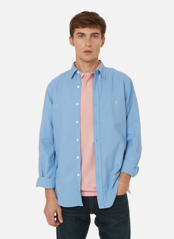 POLO RALPH LAUREN Slim-fit cotton shirt Blue