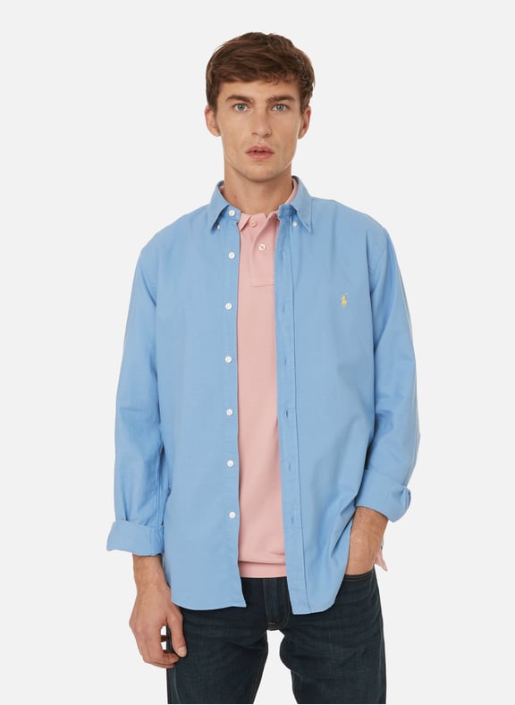 Chemise slim en coton Bleu by POLO RALPH LAUREN POLO RALPH LAUREN Chemise slim en coton Bleu