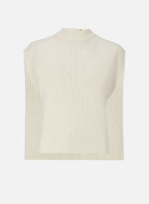 Sleeveless wool sweater WhiteEUDON CHOI 