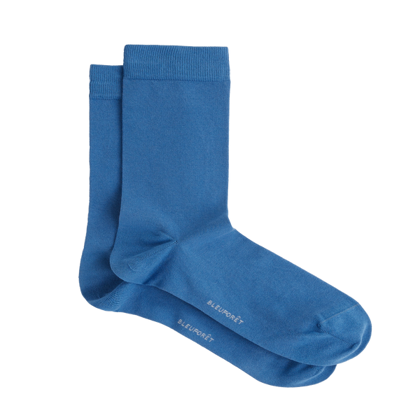 Bleuforêt Paisley Mid-calf Cotton-blend Socks In Blue