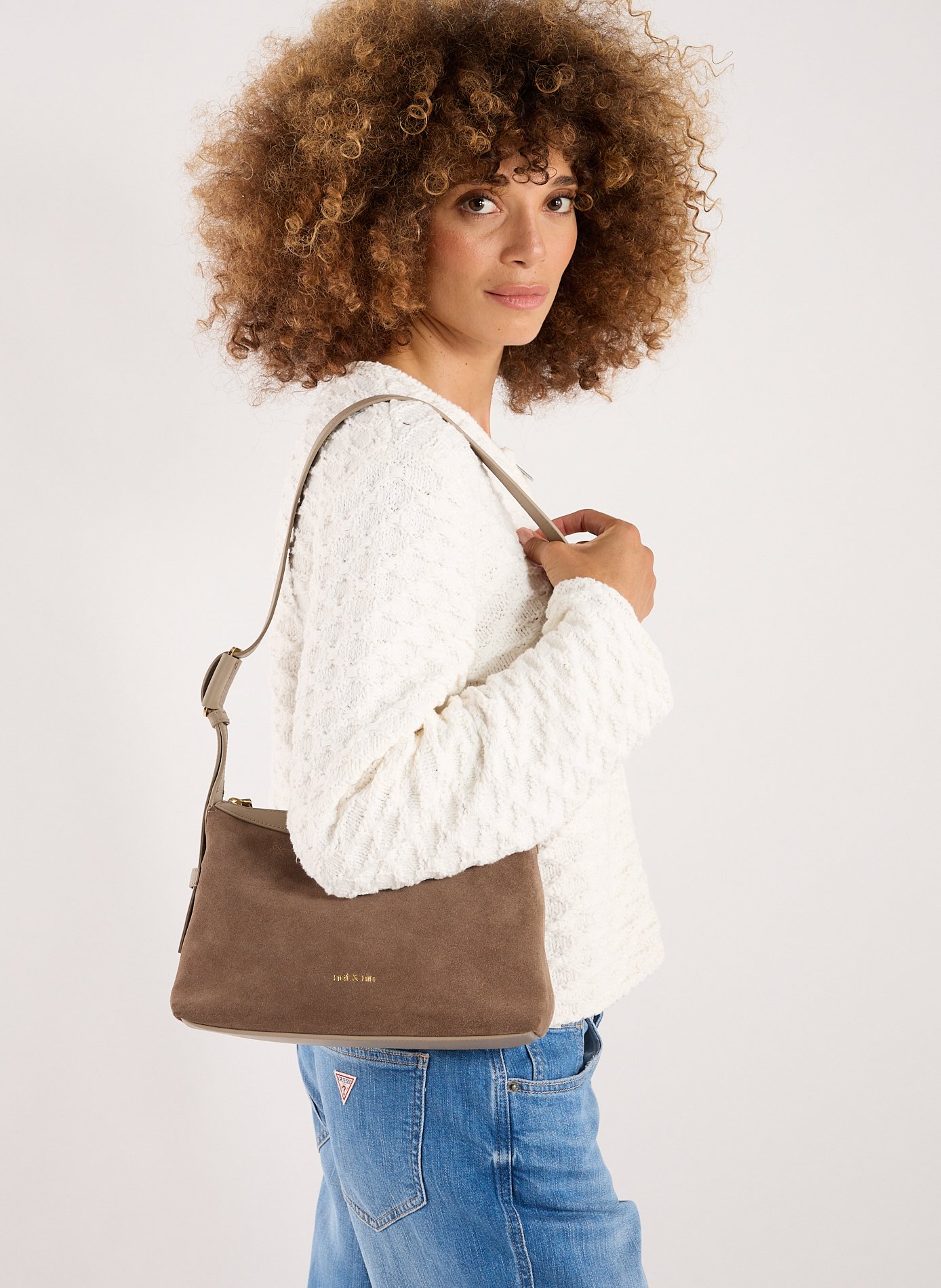 Bowie leather handbag NAT & NIN Beige