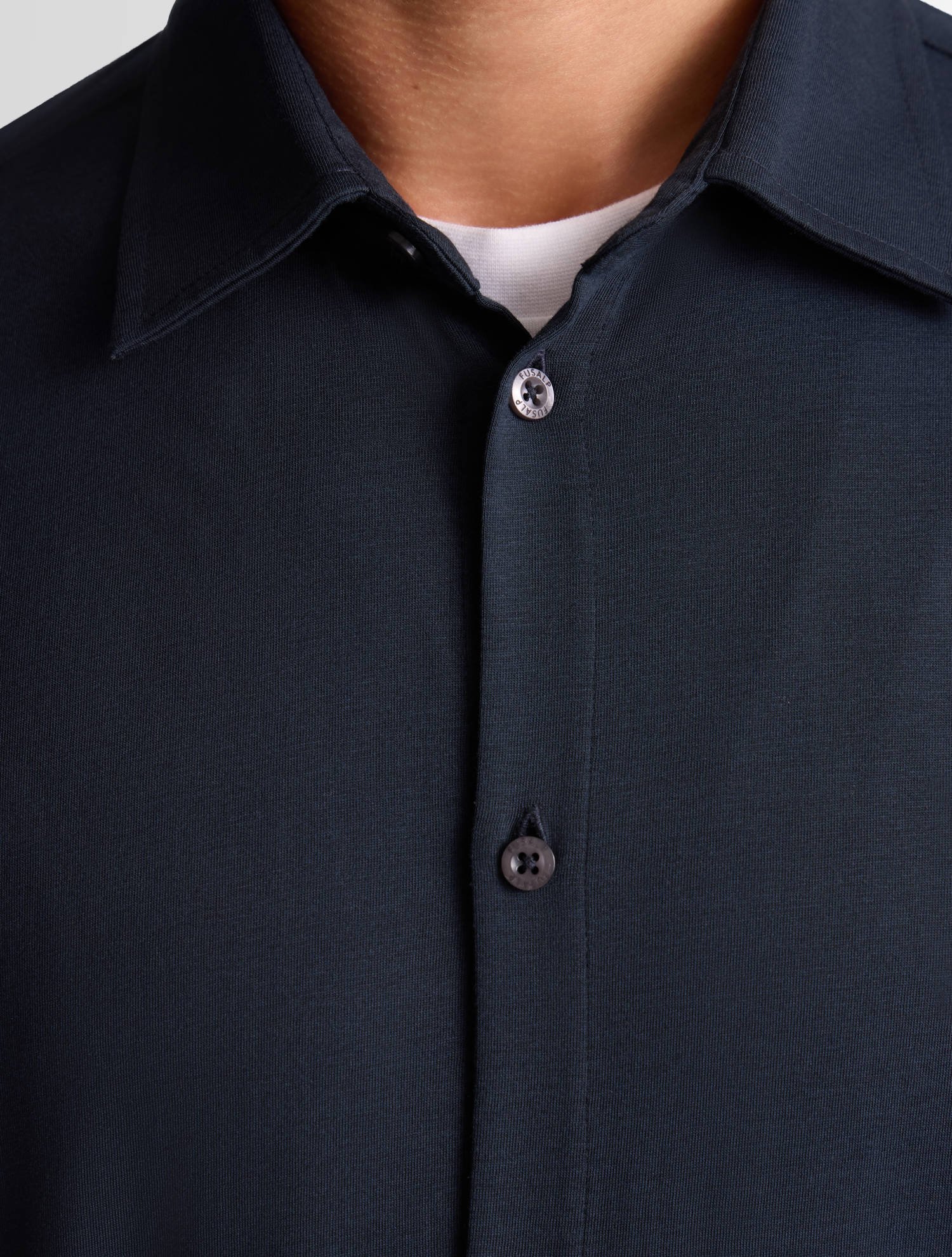 Chemise manches longues larson col chemise coupe ajustée FUSALP Bleu