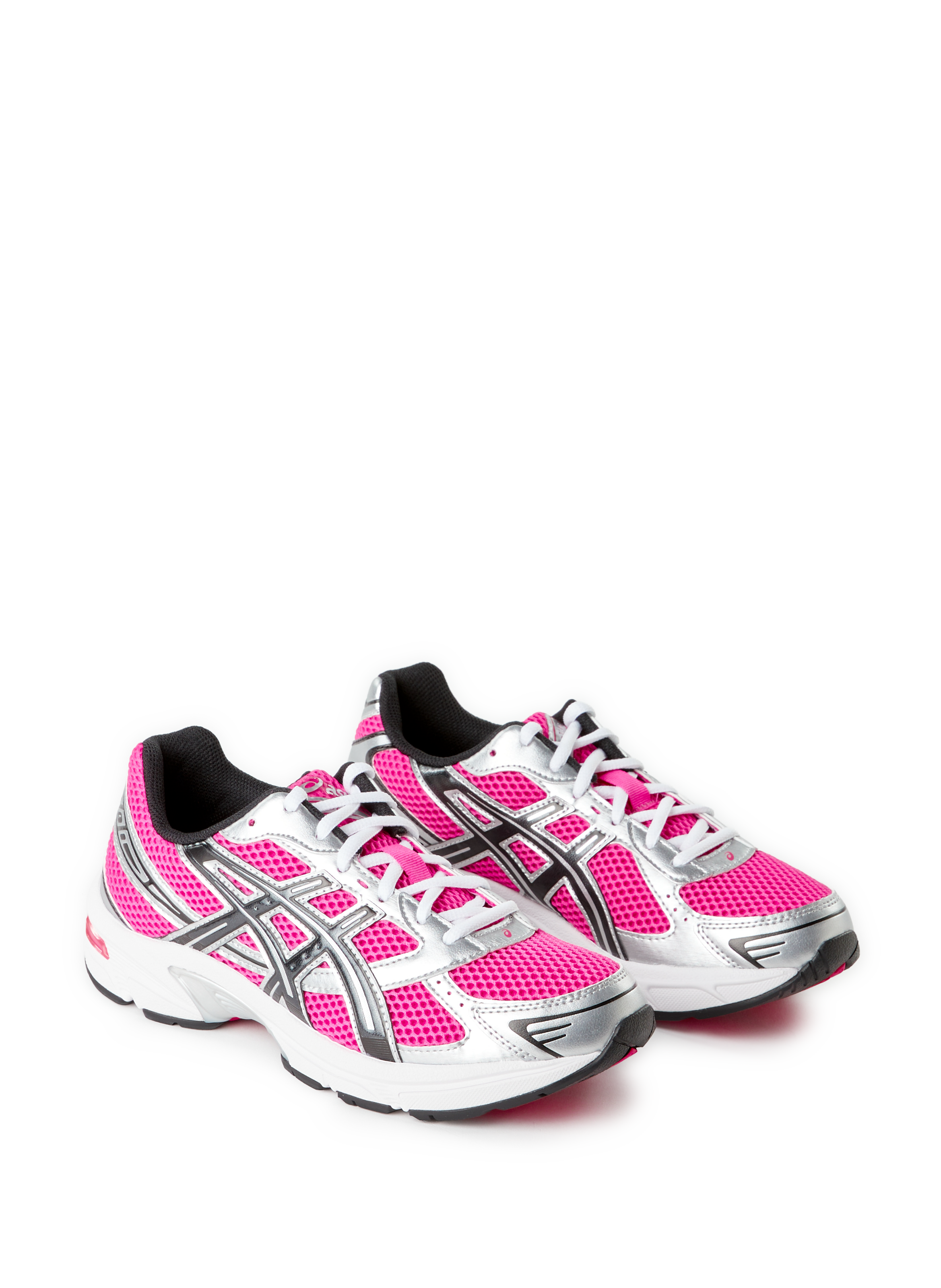 Baskets à bout rond en cuir mélangé Rose Asics Femme