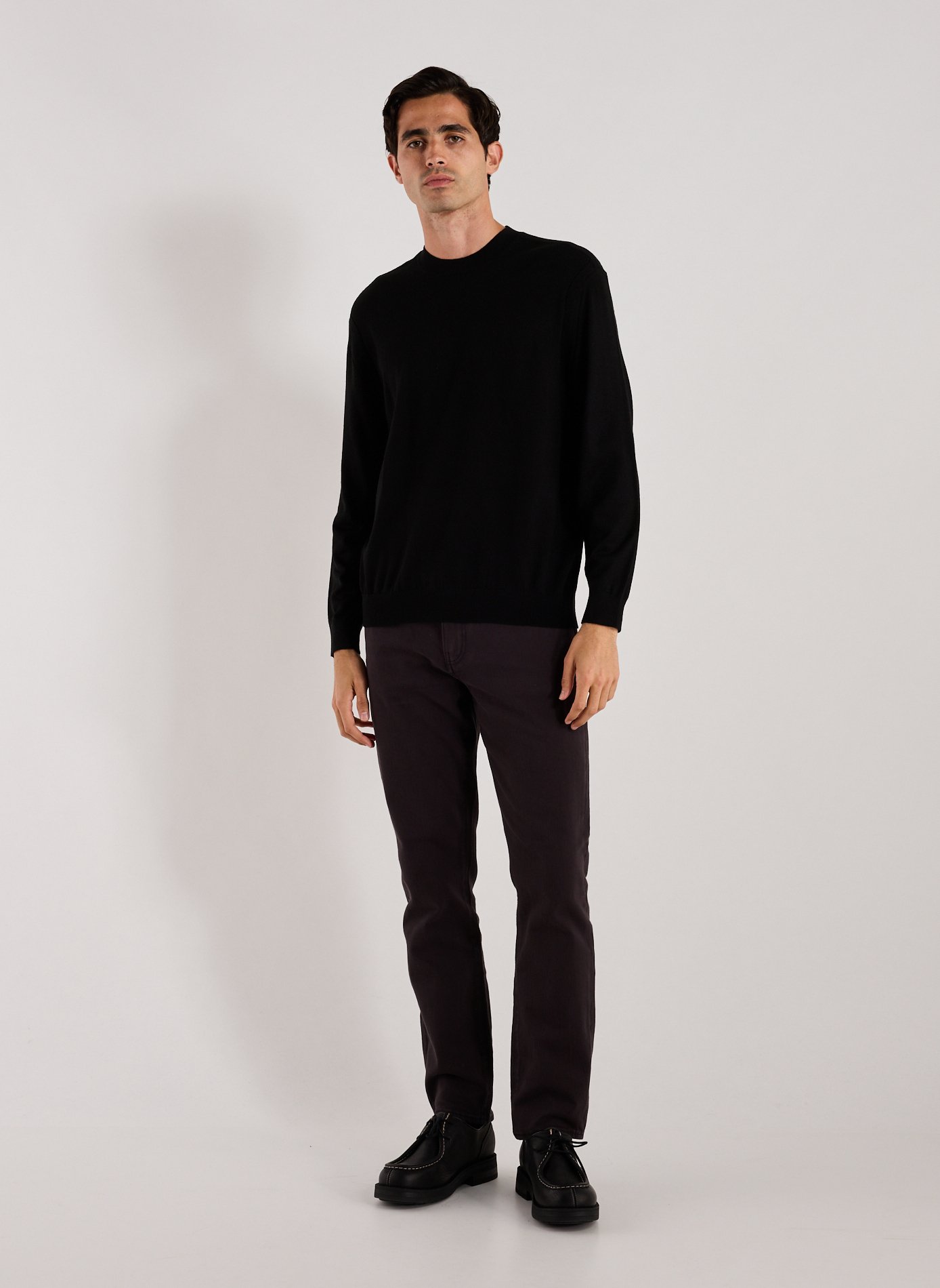 Wool-blend round-neck jumper ARMANI EXCHANGE Black