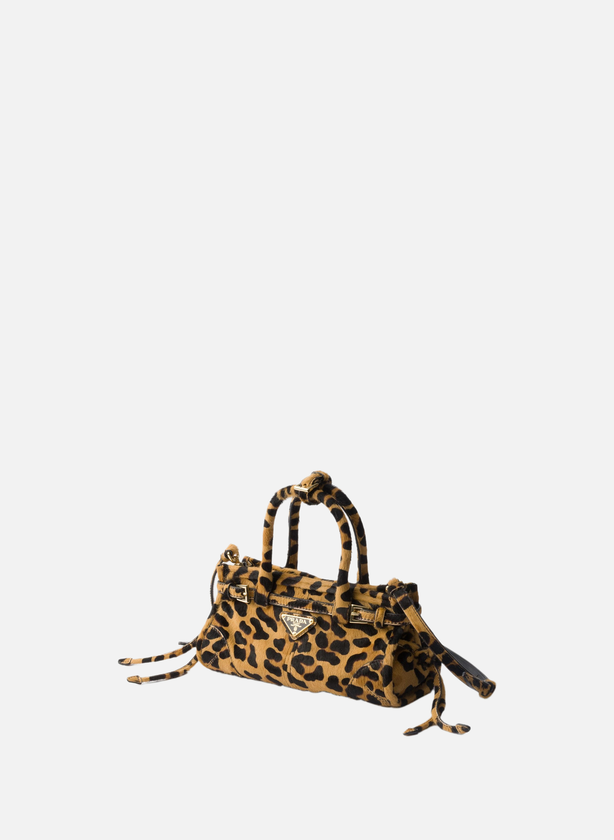 Mini sac à main prada bonnie en cuir imprimé PRADA Beige