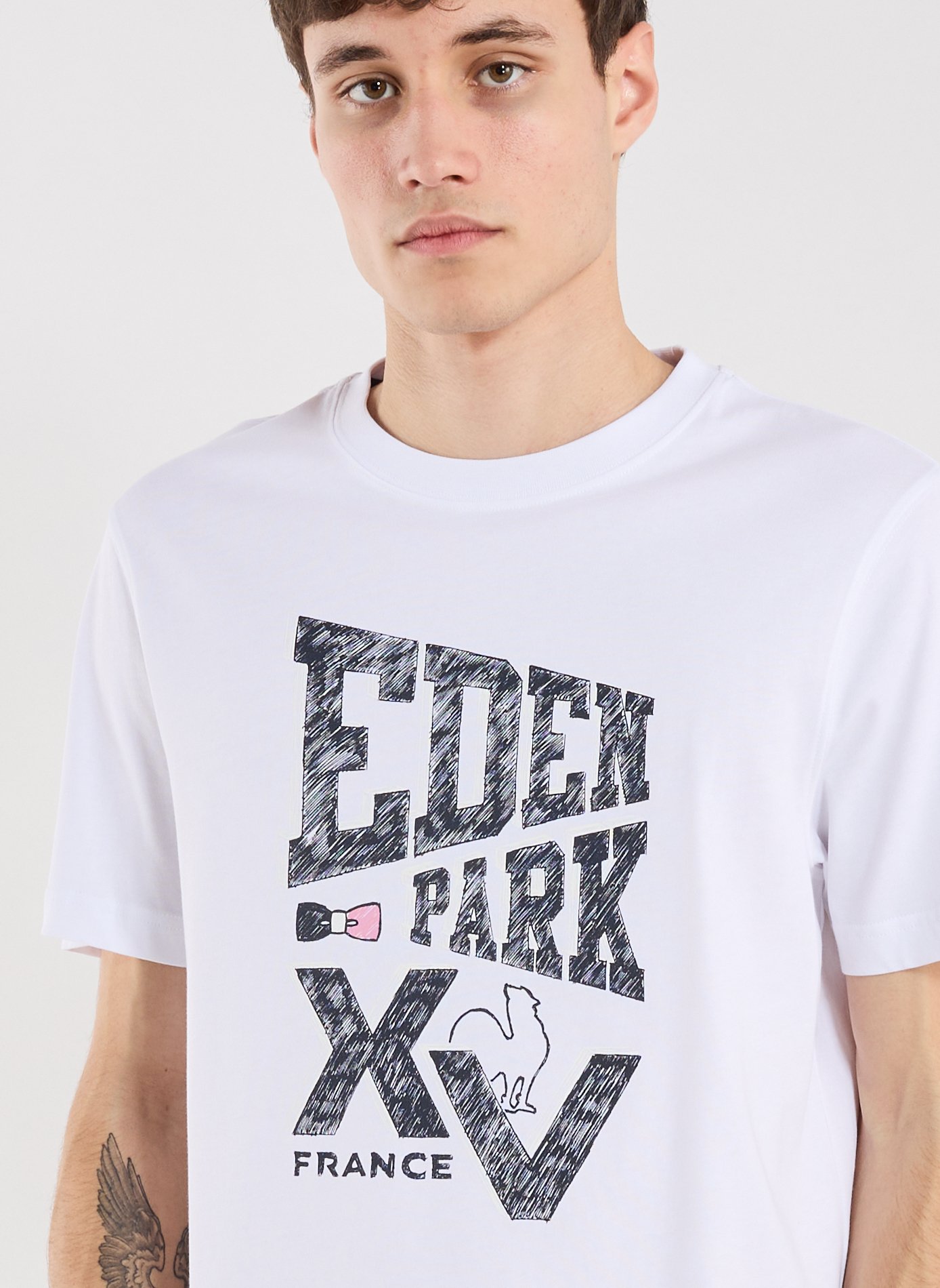 T-shirt imprimé en coton EDEN PARK Blanc