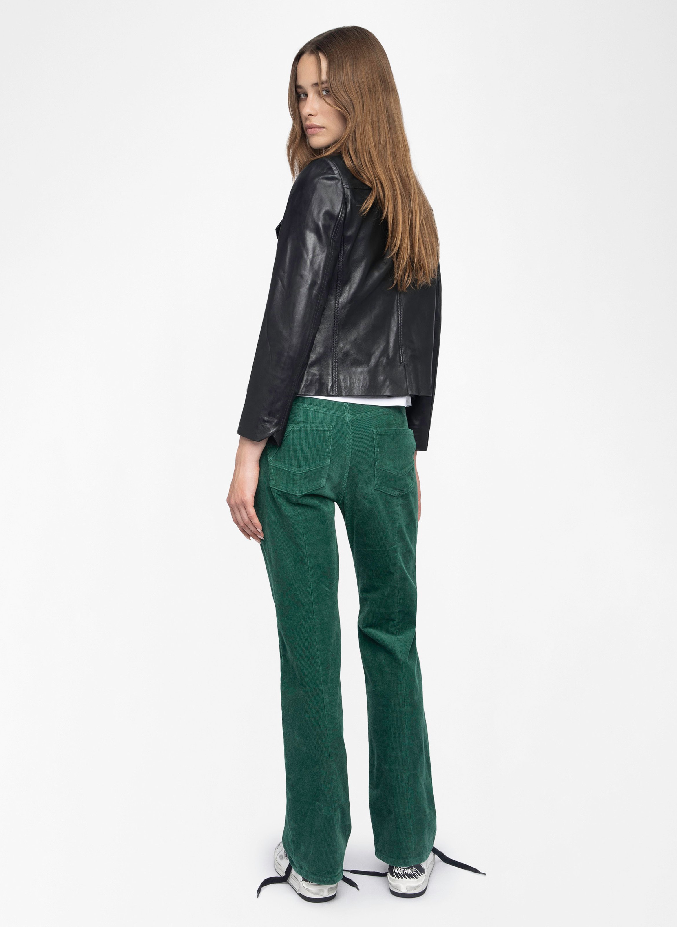 Pantalon large en coton mélangé evy ZADIG&VOLTAIRE Vert