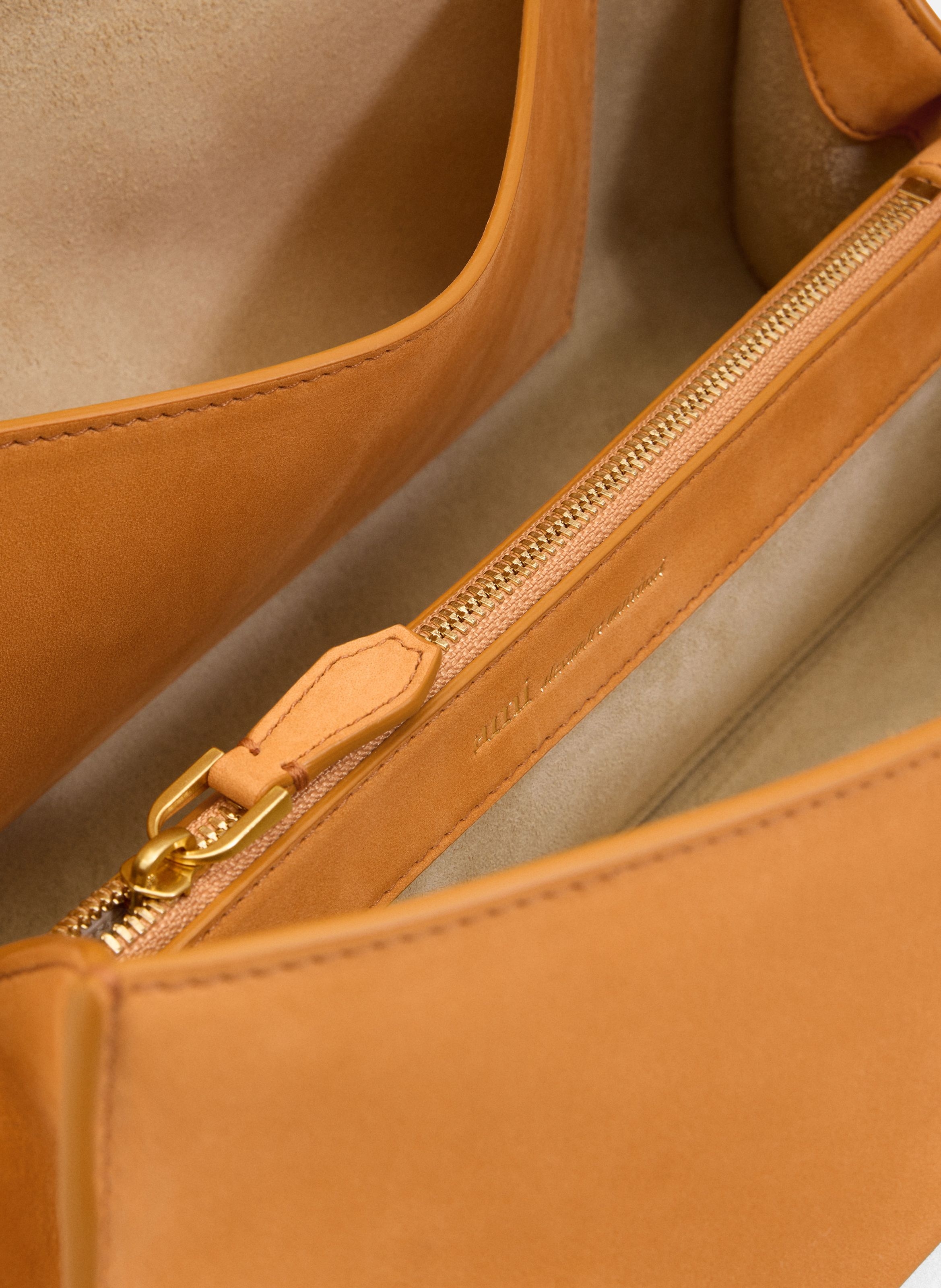 Petit sac mimi unisexe en cuir de veau AMI PARIS Orange