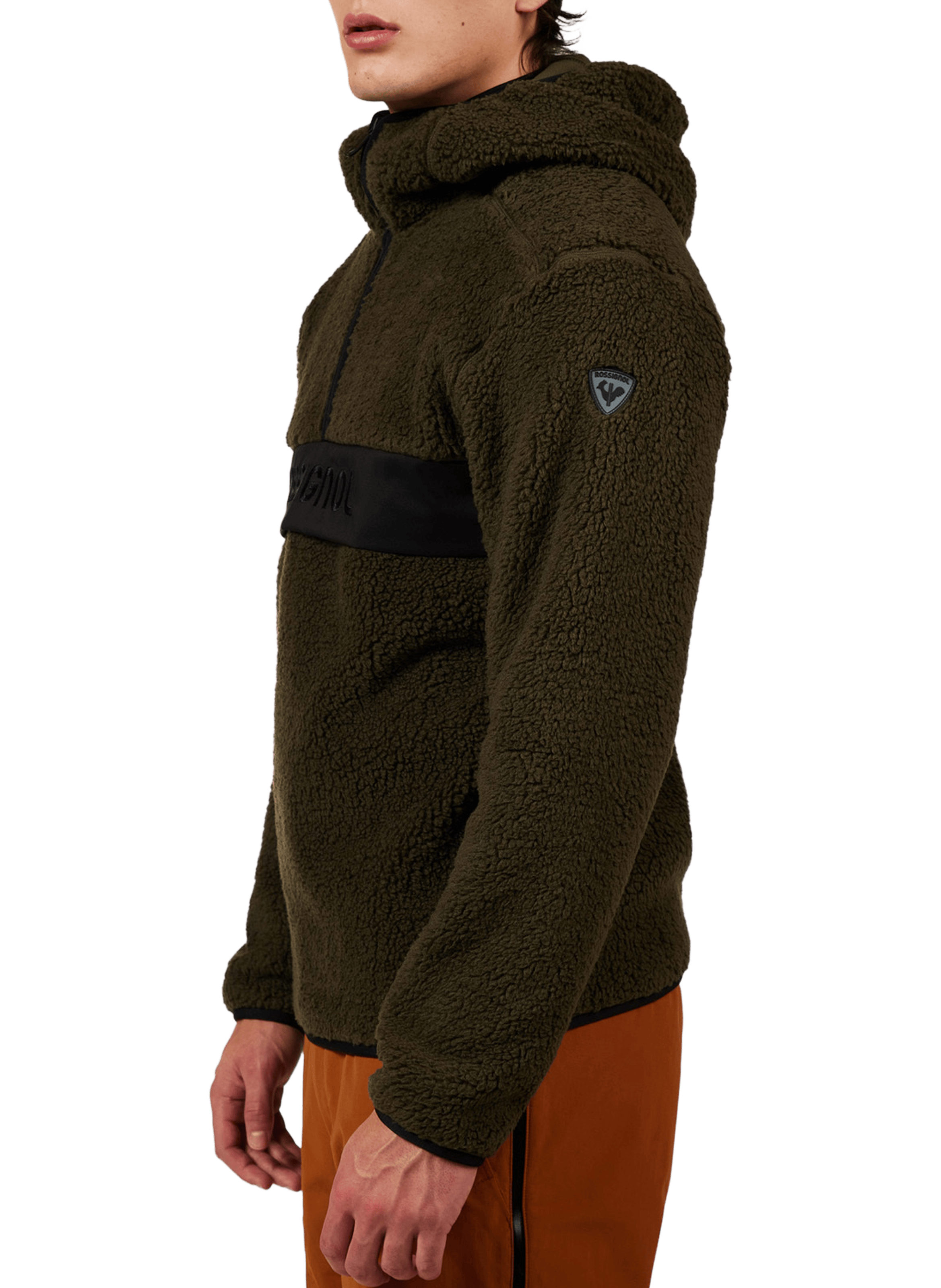 Polaire anorak shearling à capuche ROSSIGNOL Kaki