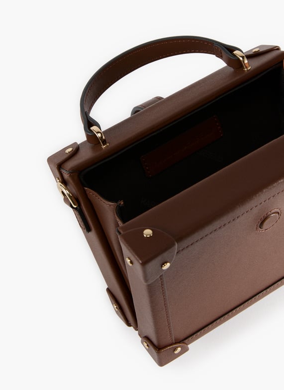 Karl lagerfeld Brown leather trunk handbag - Women | Printemps Karl lagerfeld Brown leather trunk handbag - Women | Printemps