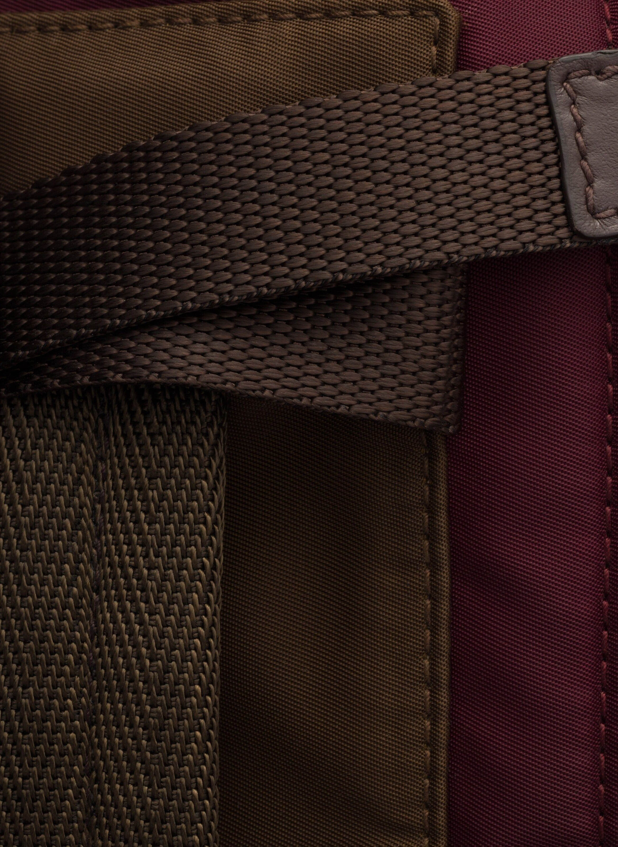 Sac porté épaule en re-nylon et cuir PRADA Rouge