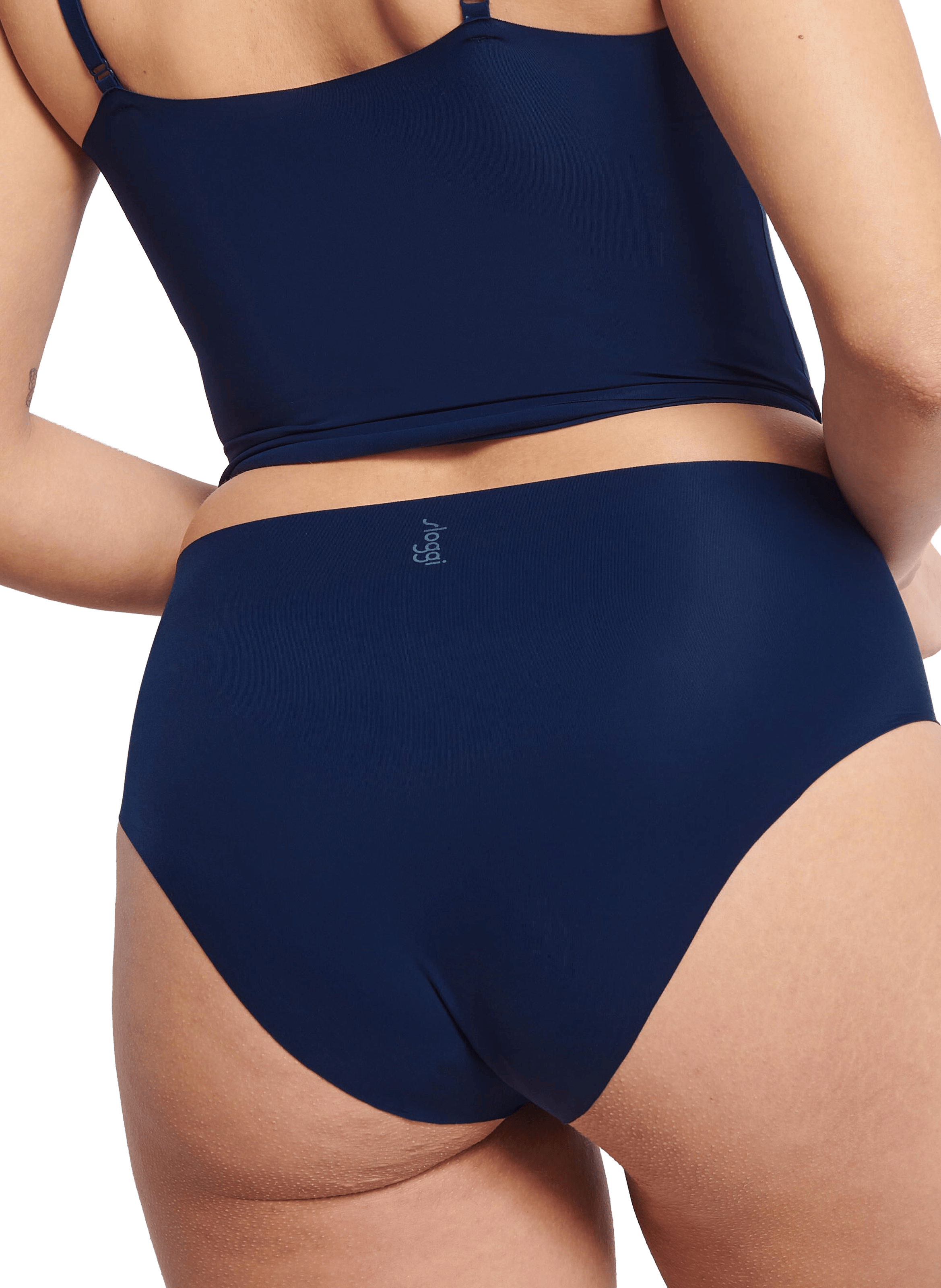 High-waisted solid color culottes SLOGGI Blue