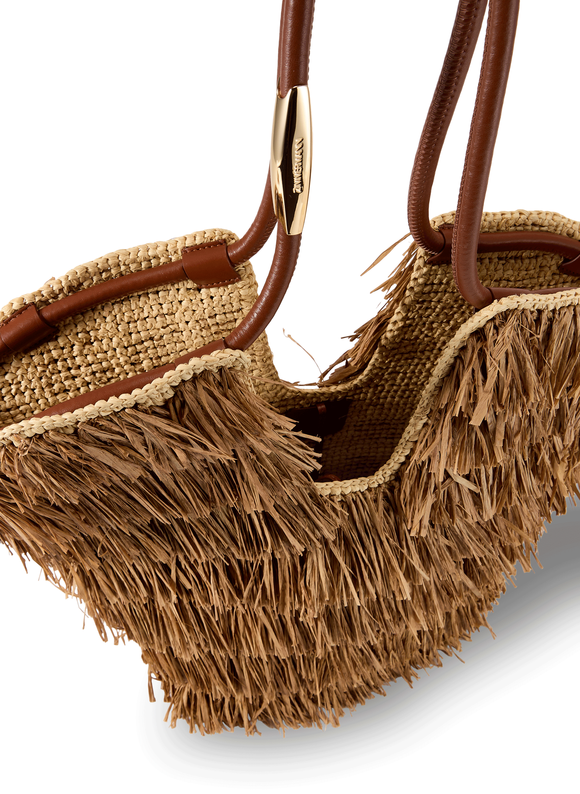 Sac à main à franges en raphia ZIMMERMANN Multicolore