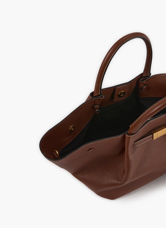 Striped leather handbag Brown Demellier london - Women | Printemps.com Striped leather handbag Brown Demellier london - Women | Printemps.com
