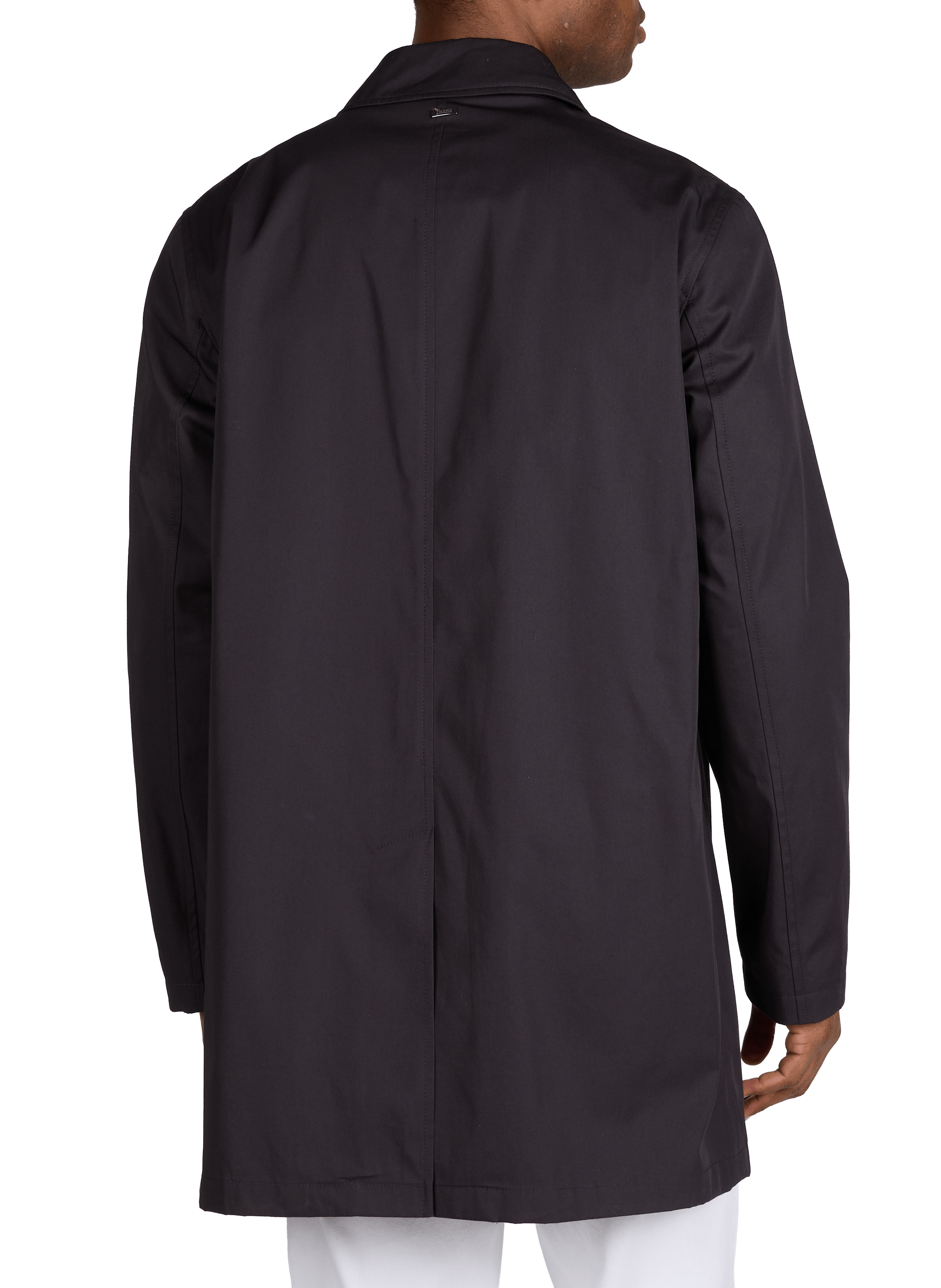 Mid-length cotton coat HERNO Blue