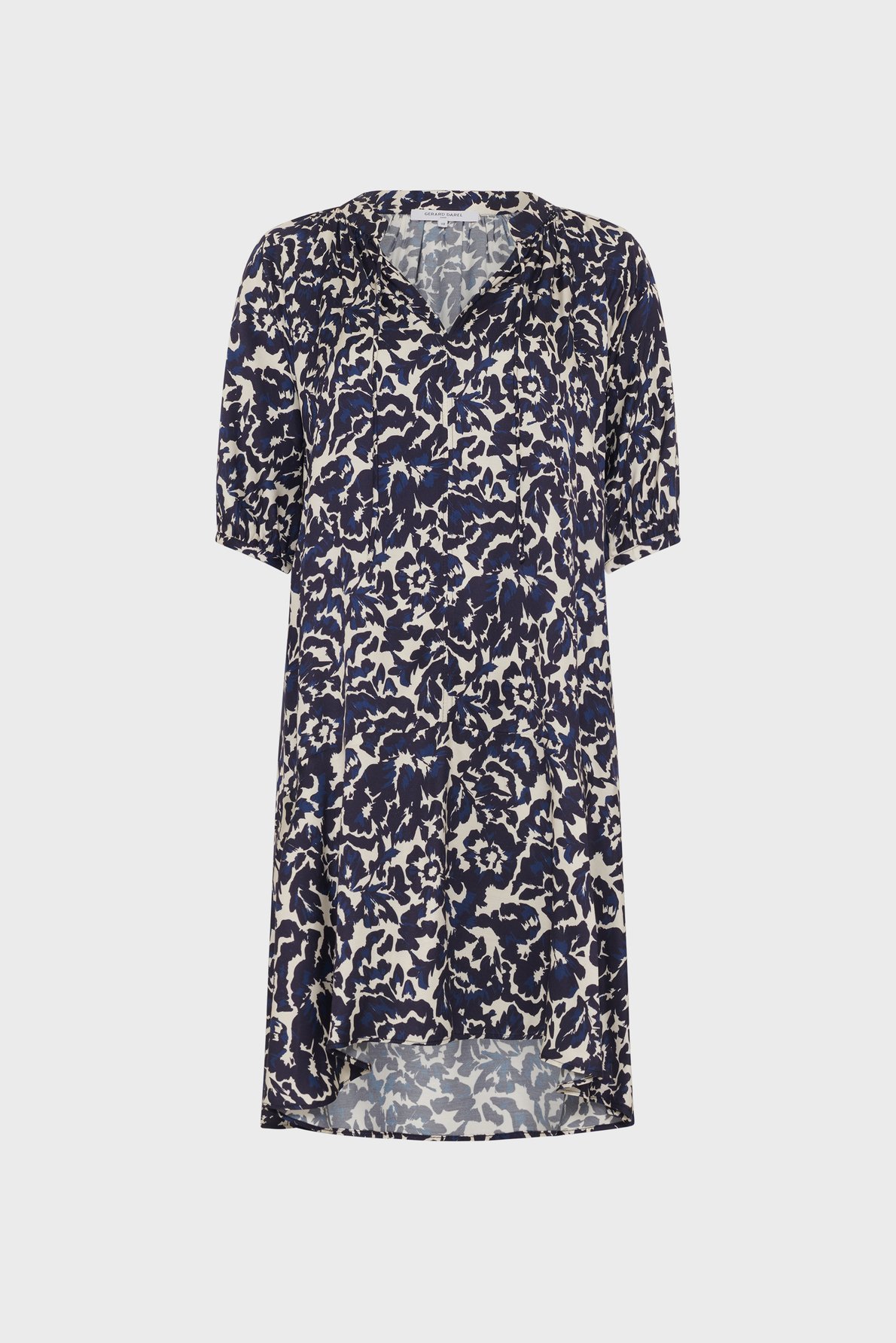 Robe courte imprimé floral abstrait - raliah GERARD DAREL Bleu