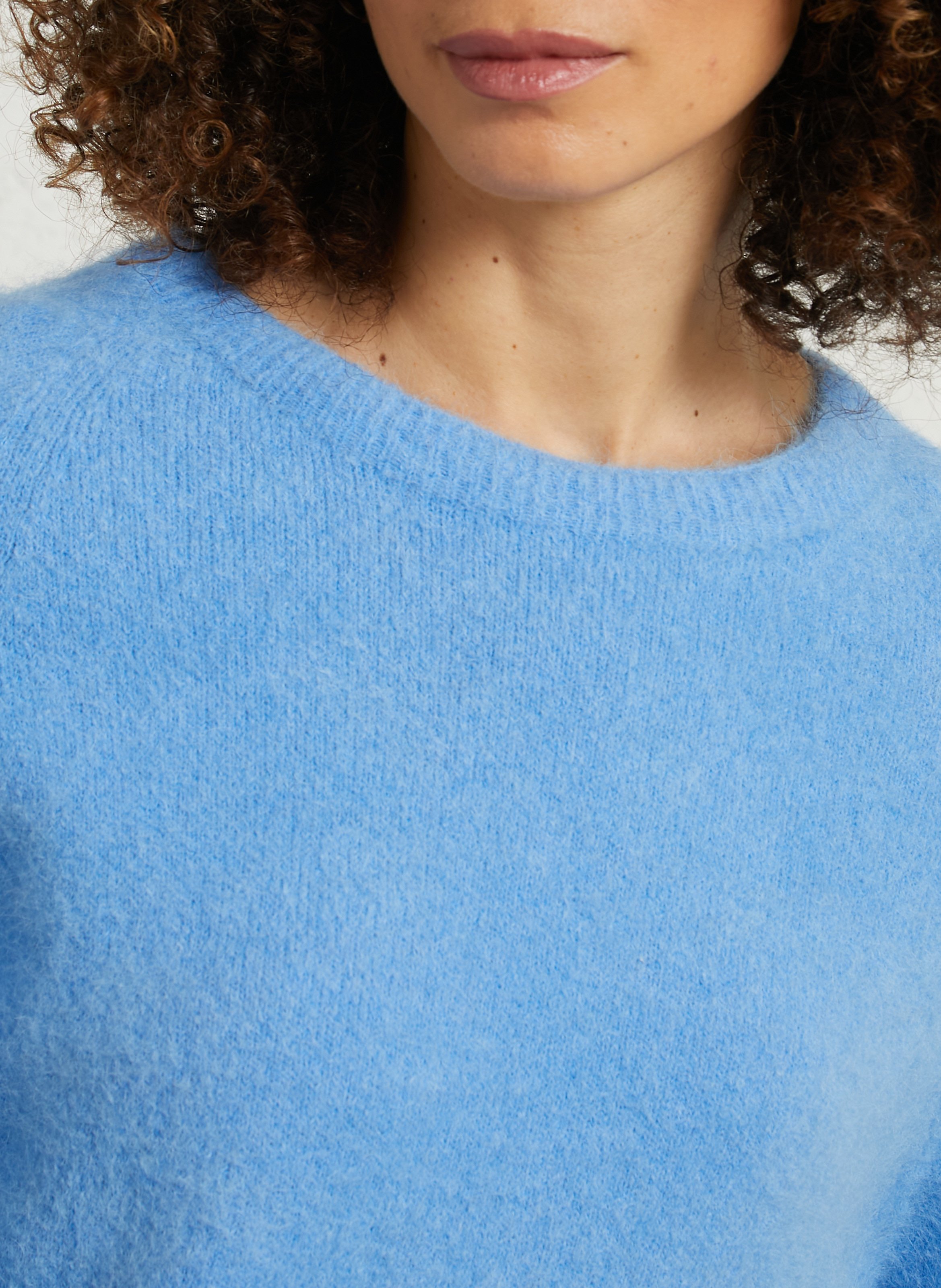 Pull oversize col rond en laine mélangée phoebe MAISON 123 Violet