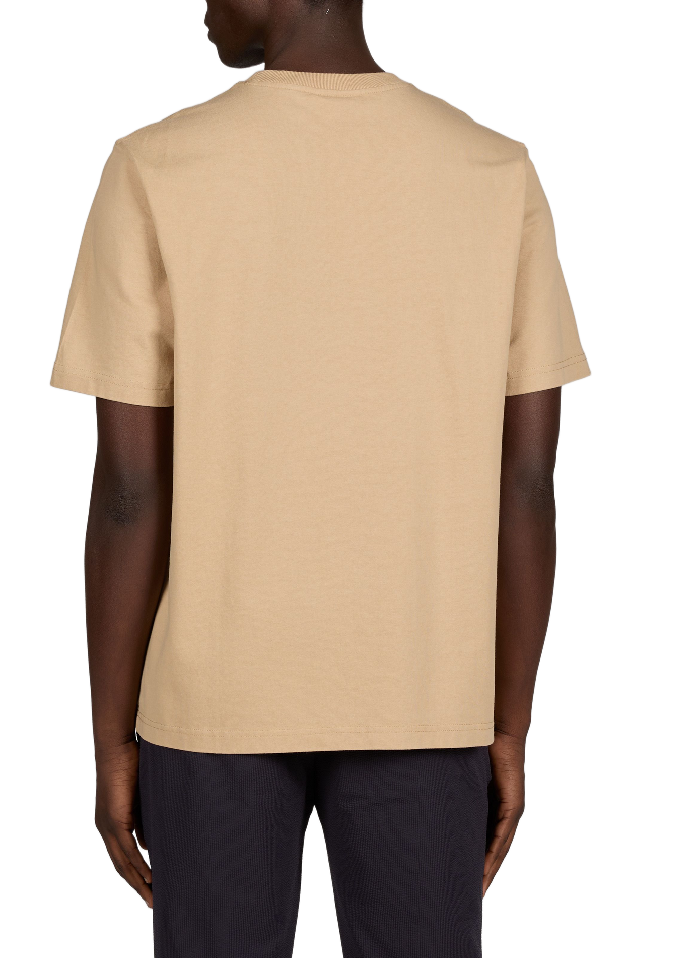 T-shirt col rond en coton MAISON KITSUNÉ Beige
