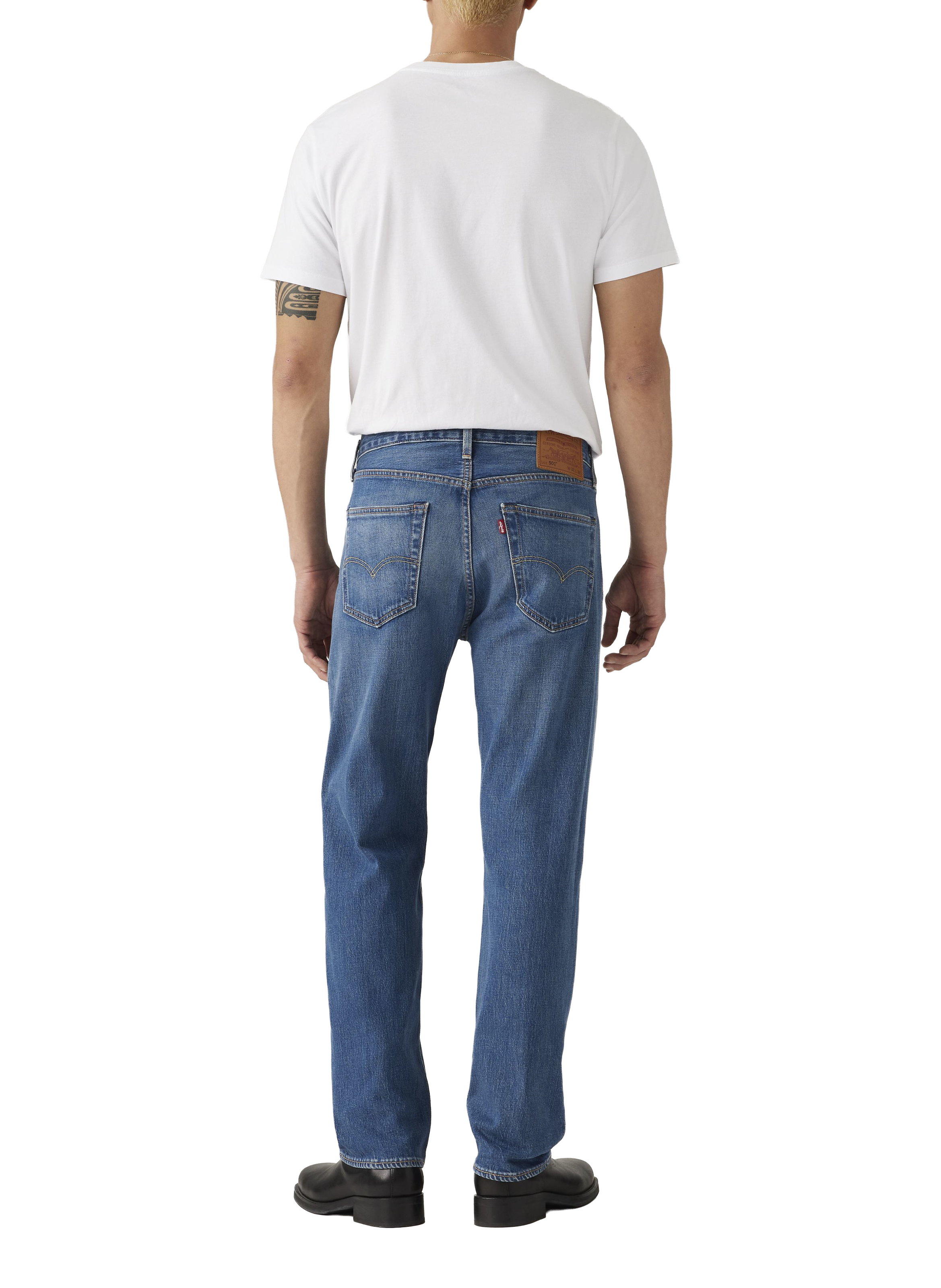 Jean droit en coton LEVI'S Bleu