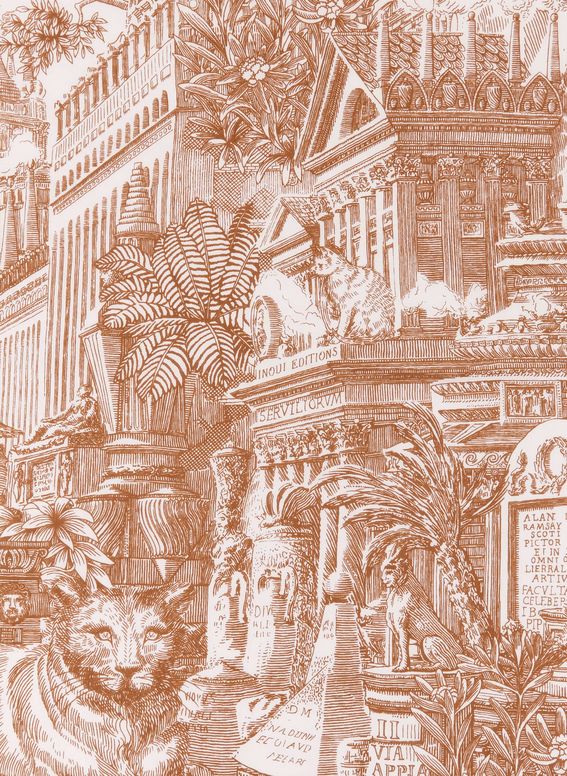 Printed scarf INOUI EDITIONS Beige