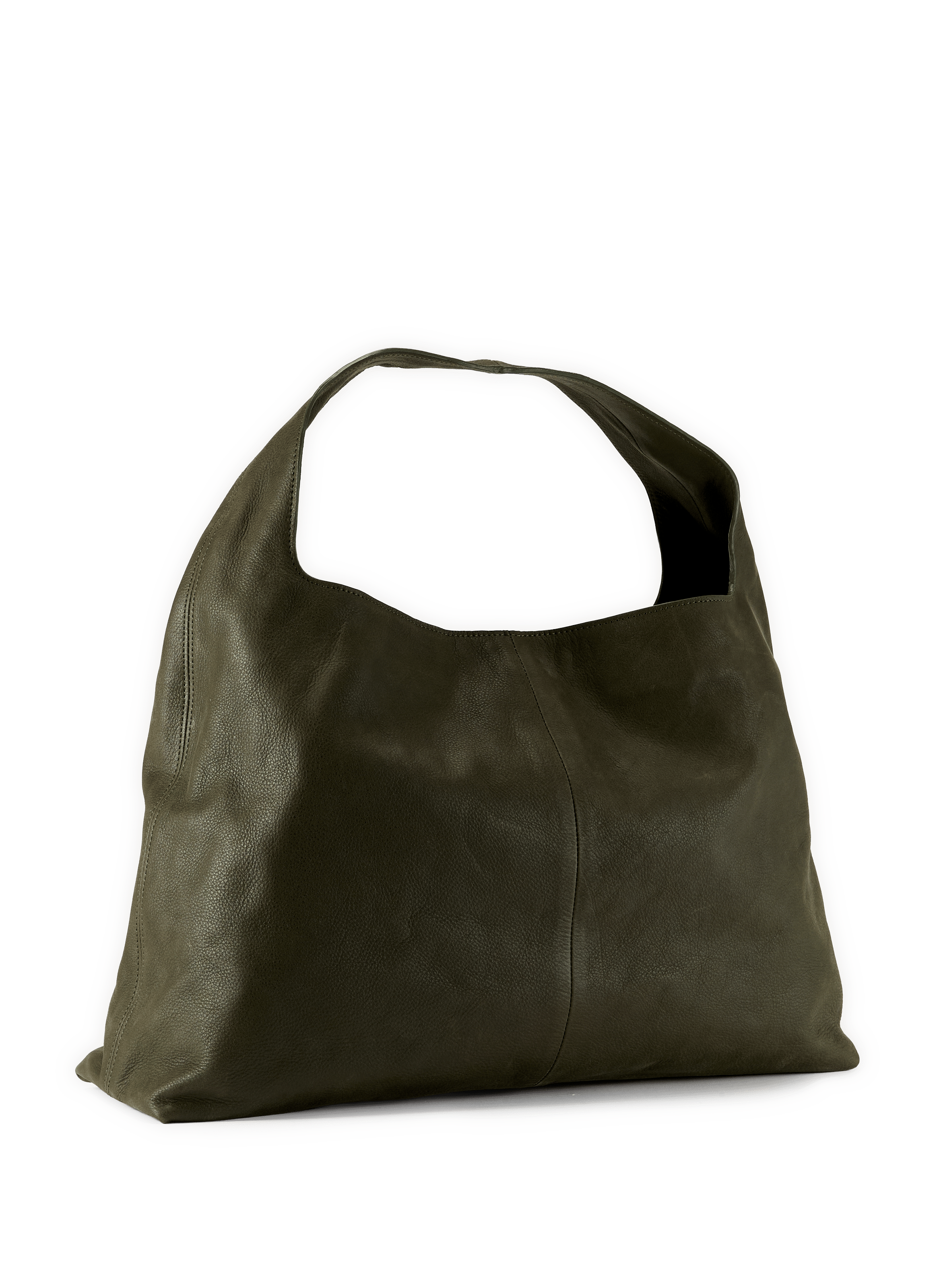 Hobo cowhide leather handbag SAISON 1865 Khaki