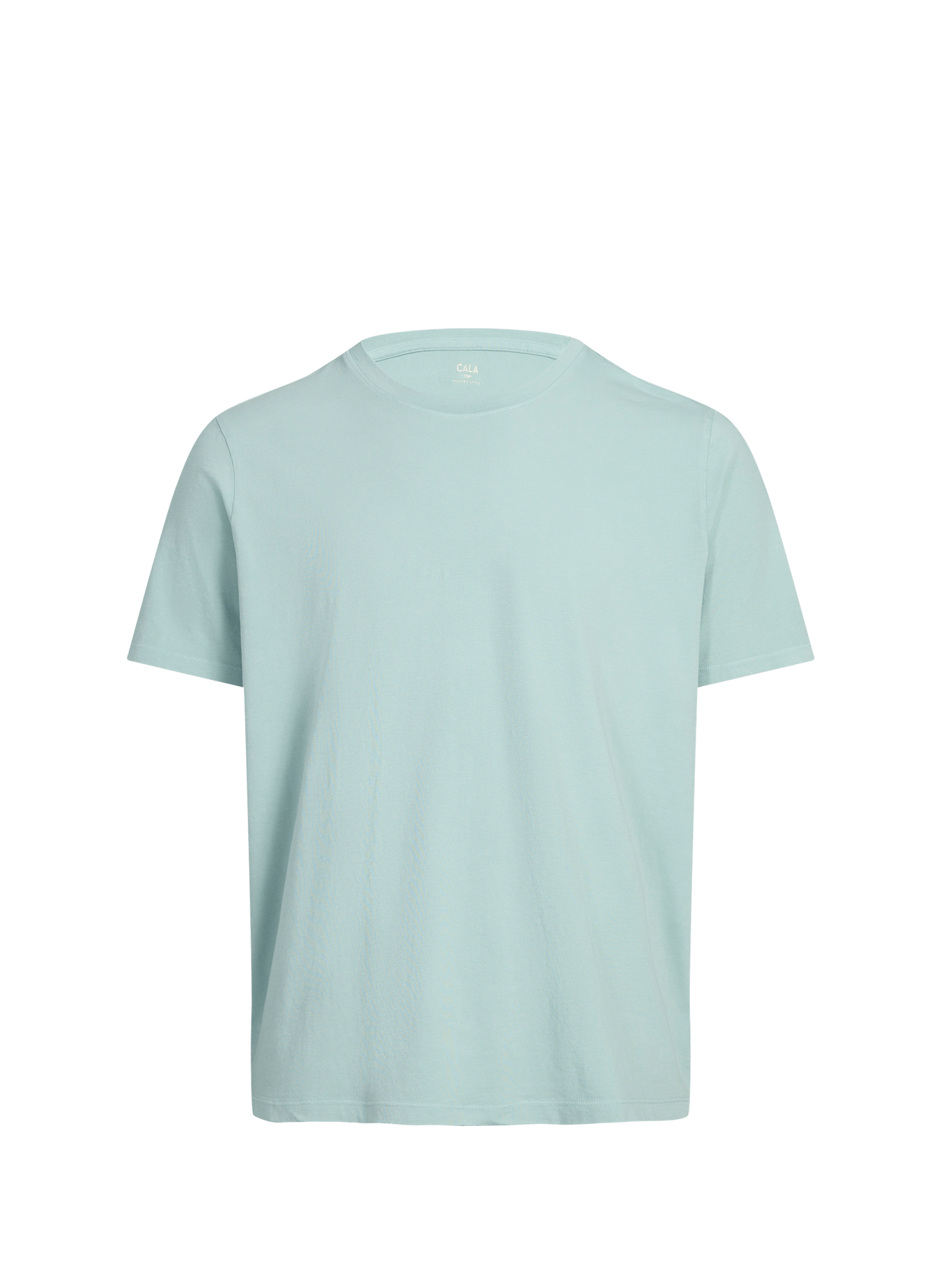 tee-shirt droit col rond en coton mélangé 1789 CALA Vert