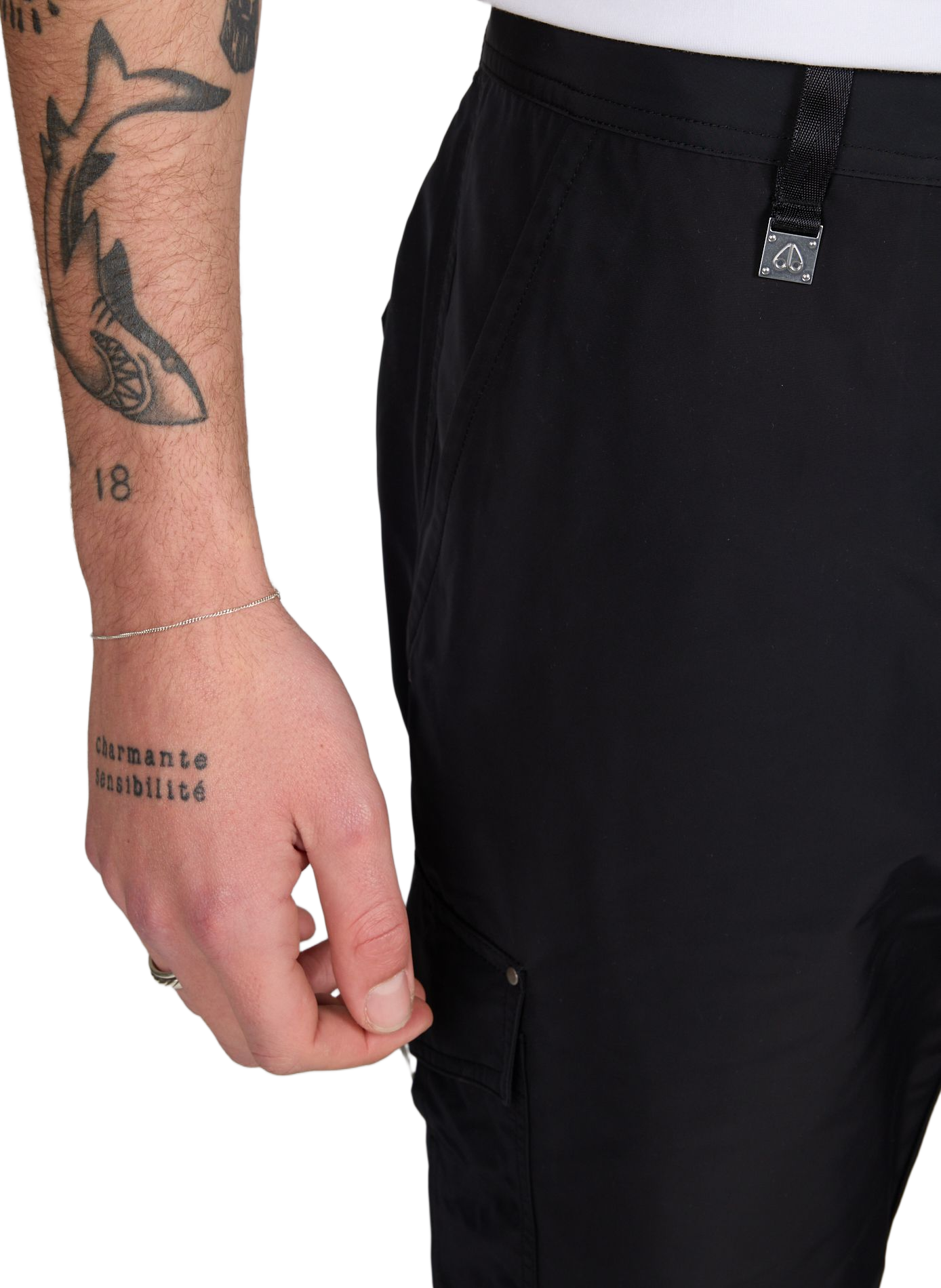 Pantalon cargo uni MOOSE KNUCKLES Noir