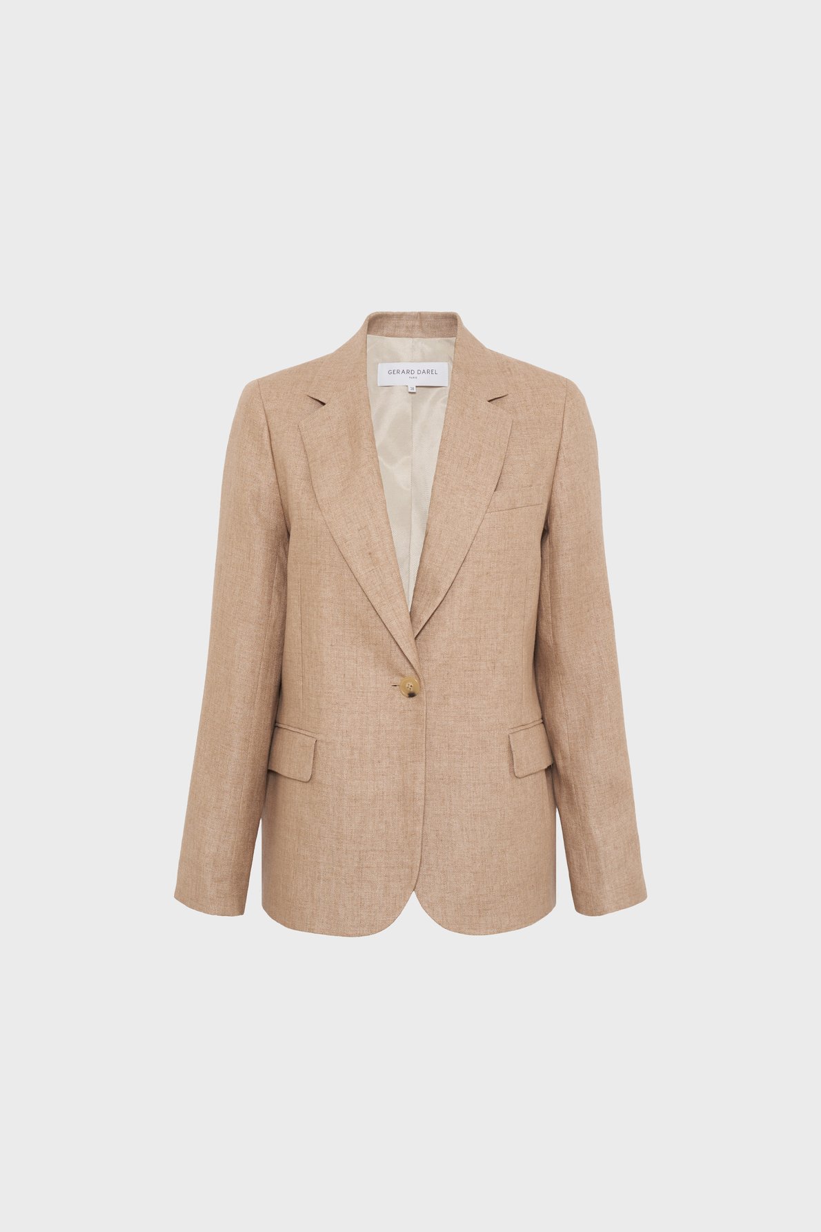 Veste de tailleur en lin - taliya GERARD DAREL Beige