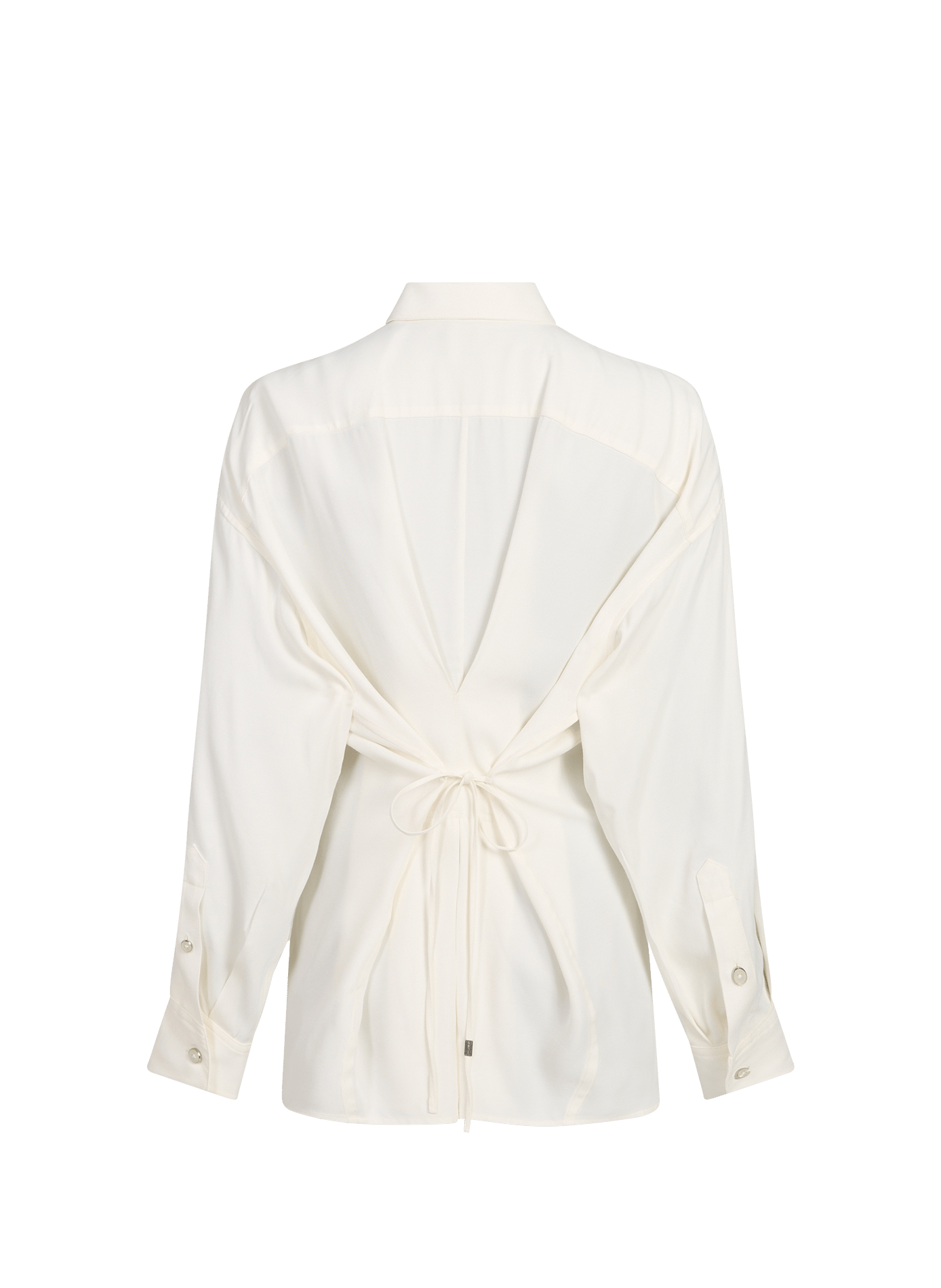 Chemise cintrée en soie HELMUT LANG Blanc
