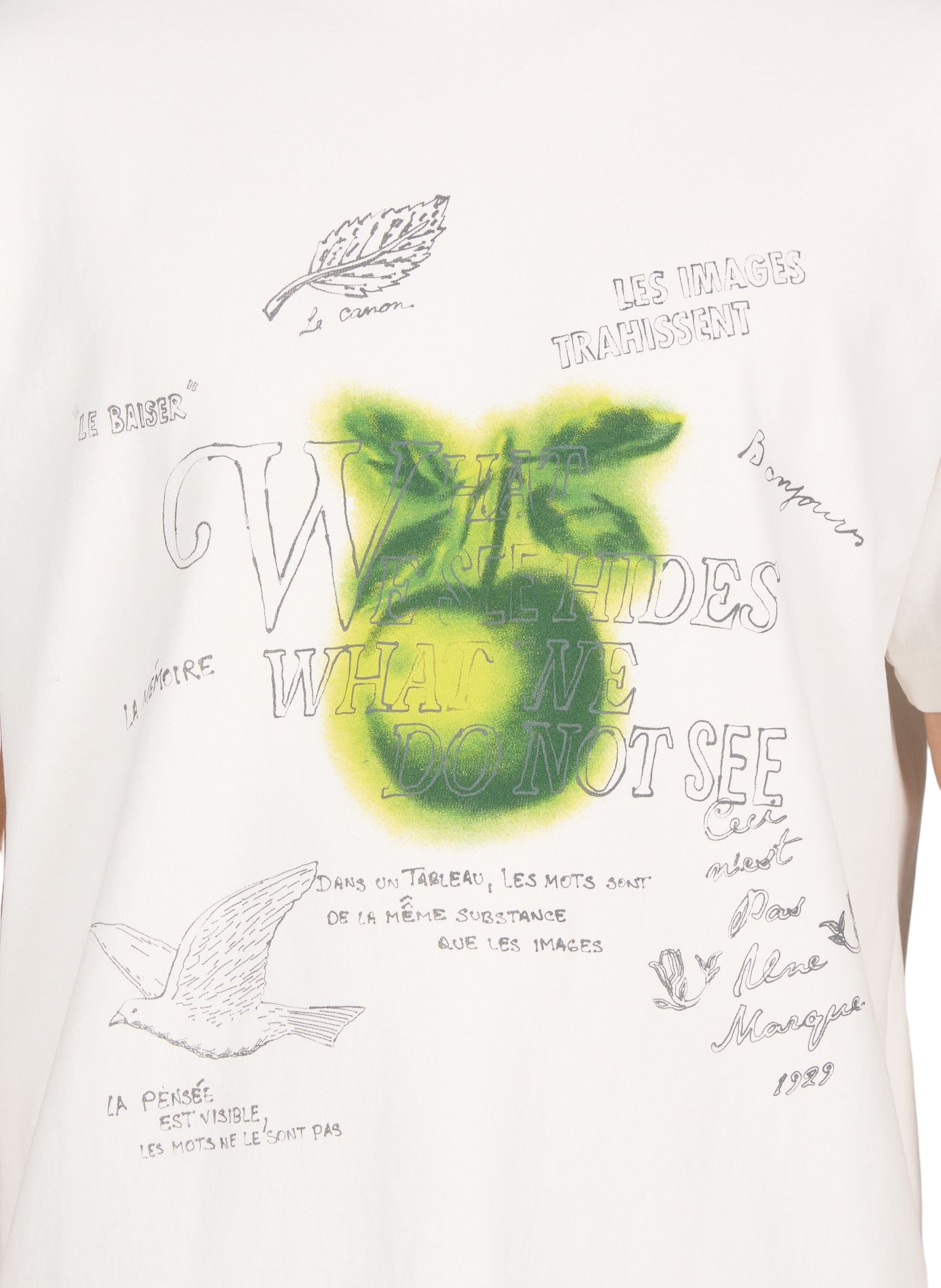 Oversized printed cotton T-shirt PAS UNE MARQUE White