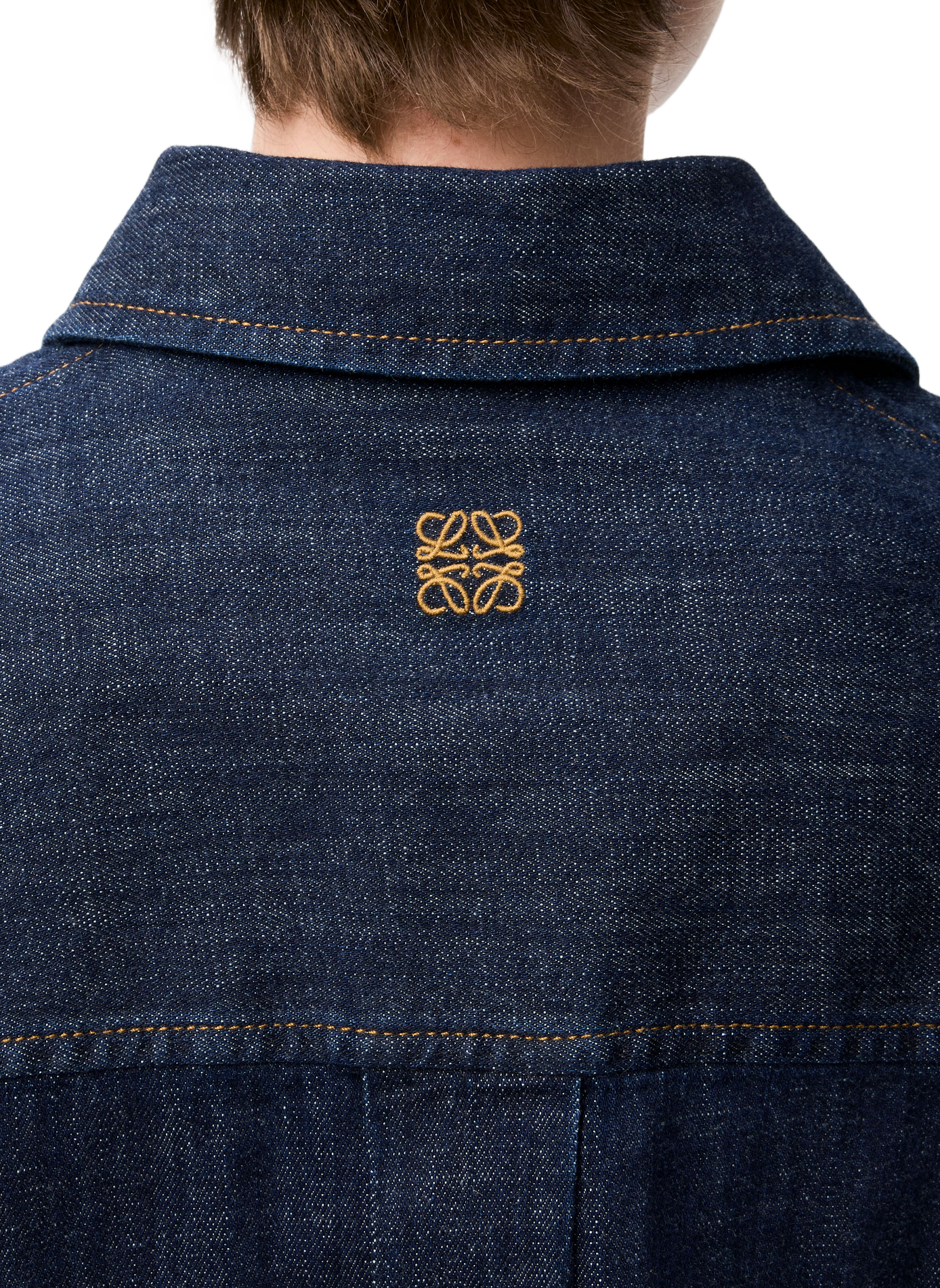 Draped denim shirt LOEWE Blue