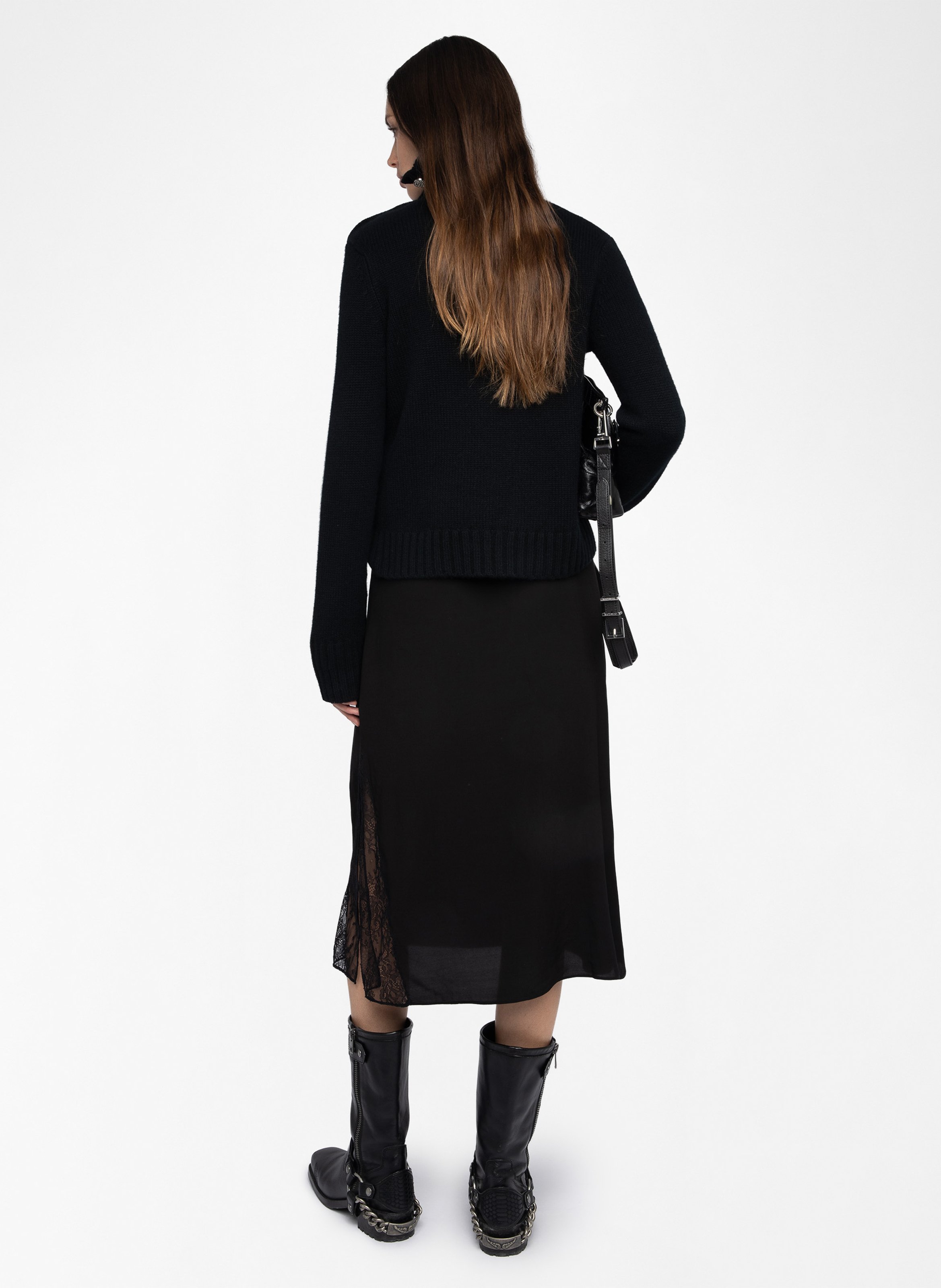 Jupe midi droite jayla ZADIG&VOLTAIRE Noir