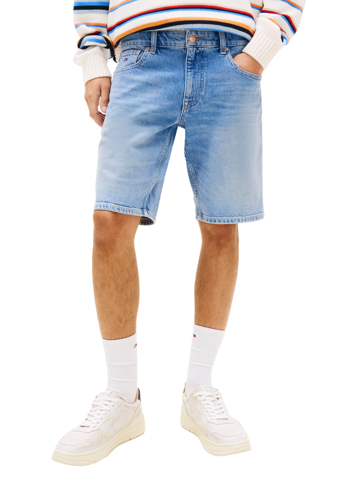 Short slim Scanton in blended cotton TOMMY HILFIGER Blue