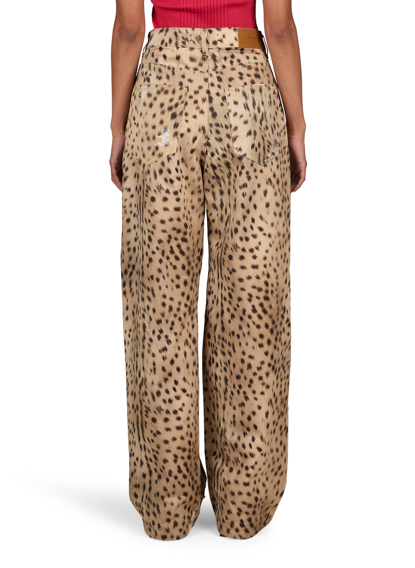 Jean à motif animal en coton mélangé AMIRI Multicolore